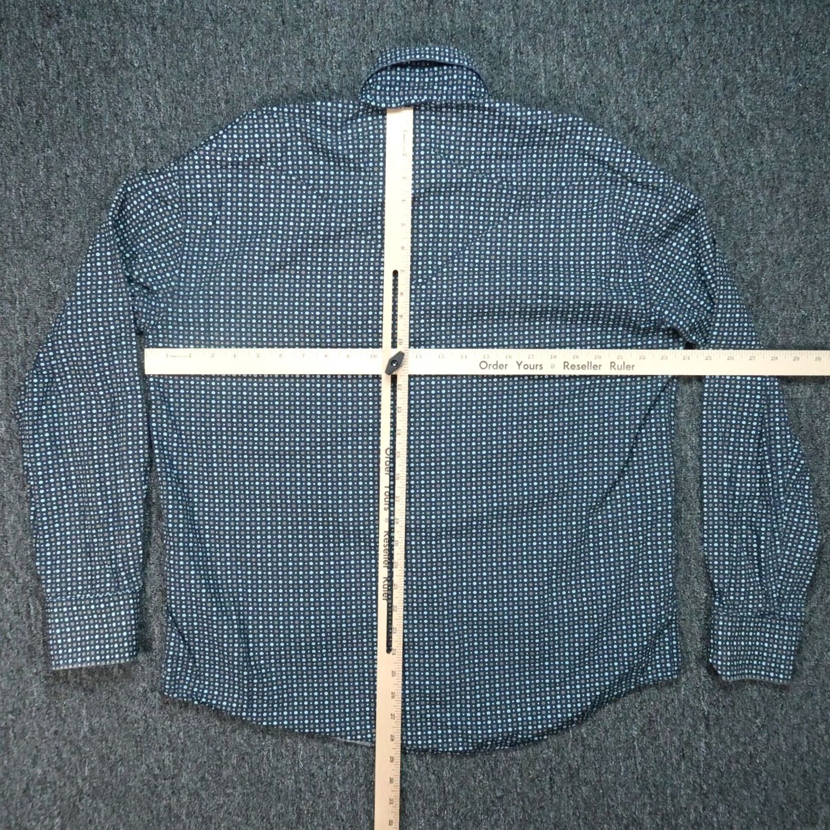 Stetson Stetson Shirt Mens Large Blue Pearl Snap Long Sleeve Western Polka Dot Shirt - Stetson Cotton Button-Up Regular Chest 48in Blue Mens Size US L / EU 52-54 / 3 - 5 Thumbnail