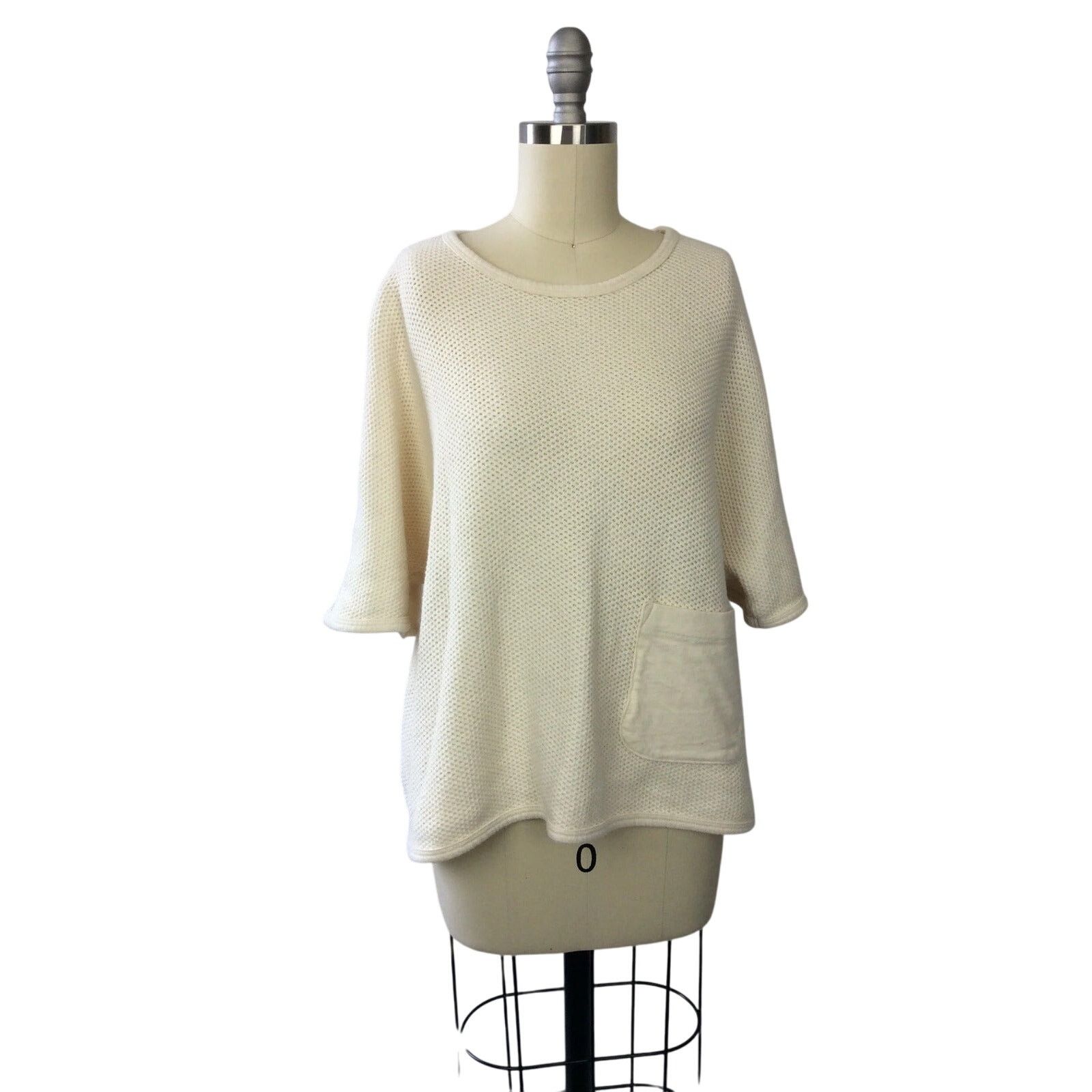 Current/Elliot Current/Elliott Knit 3/4 cream top Size S / US 4 / IT 40 - 1 Thumbnail