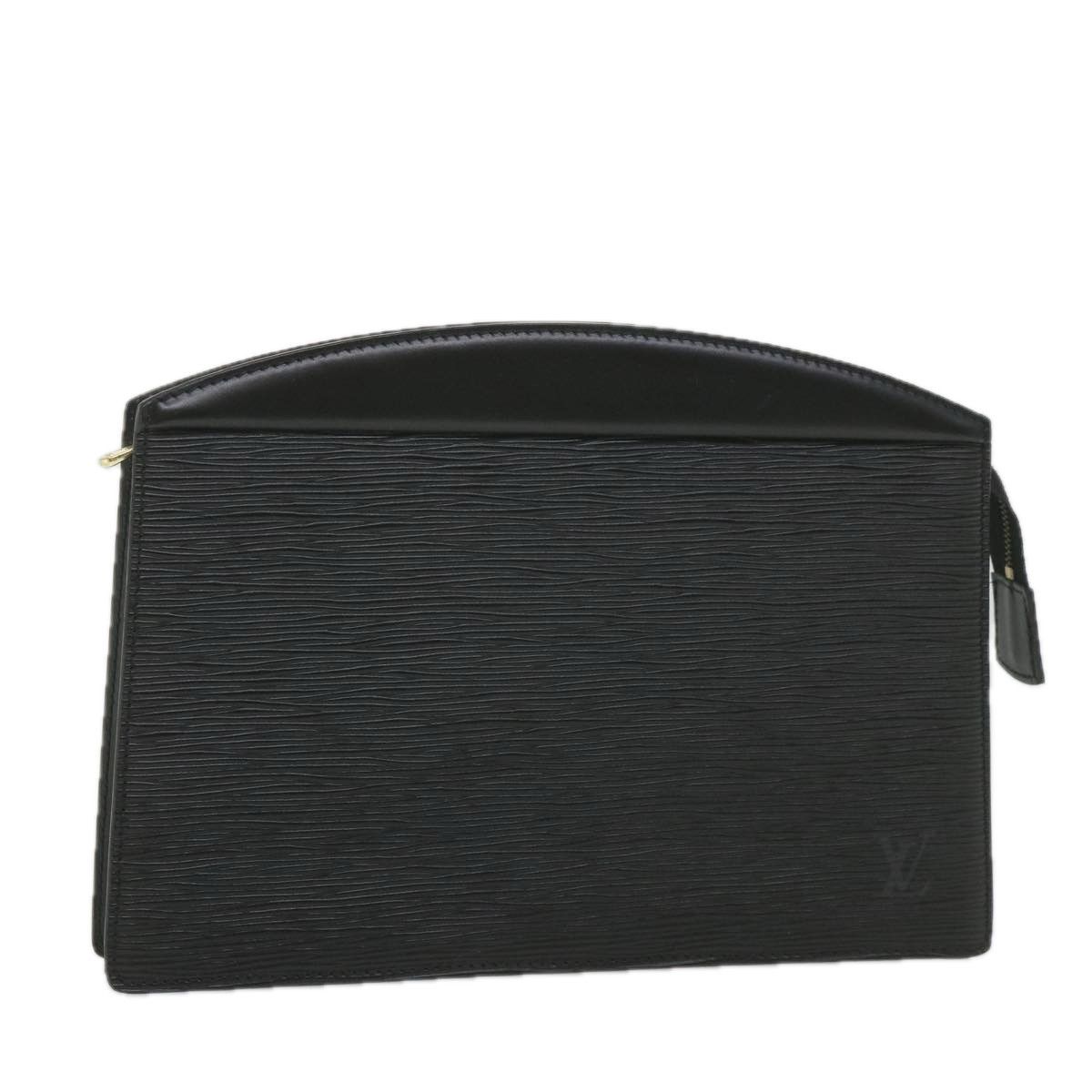 image of Louis Vuitton Epi Trousse Crete Clutch Bag Black M48402 Lv Auth Th4304, Women's