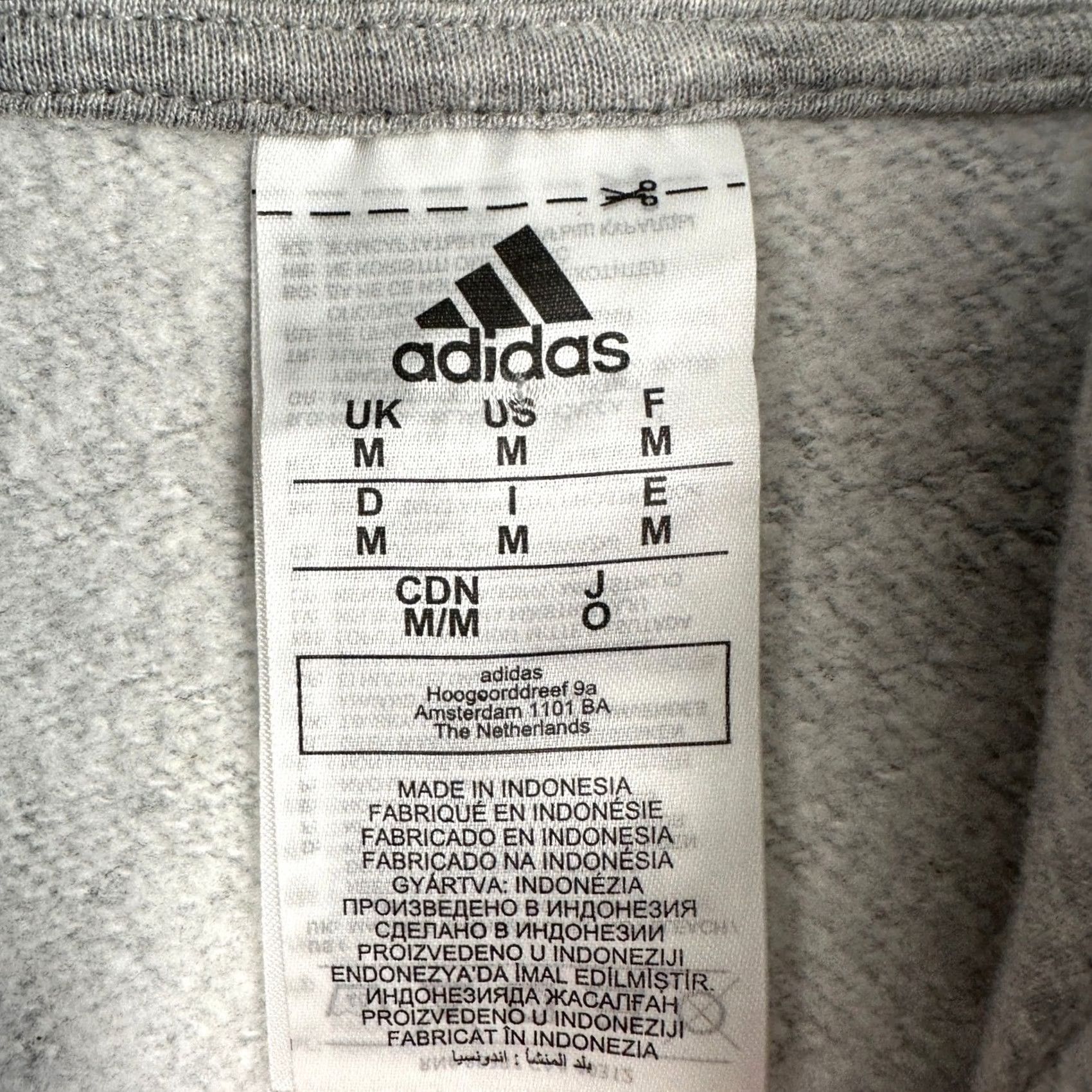 Adidas Adidas Sweatshirt Hoodie Mens Medium Gray Drawstring Long Sleeve Logo Pullover Size US M / EU 48-50 / 2 - 4 Thumbnail