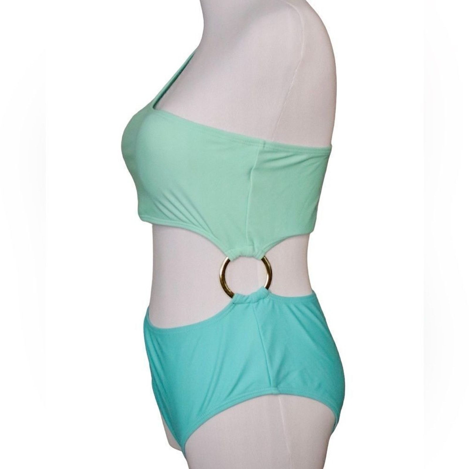 Shein Shein Blue Green 2 Tone 1pc Swimsuit MEDIUM Sexy Pastel Size M / US 6-8 / IT 42-44 - 3 Thumbnail