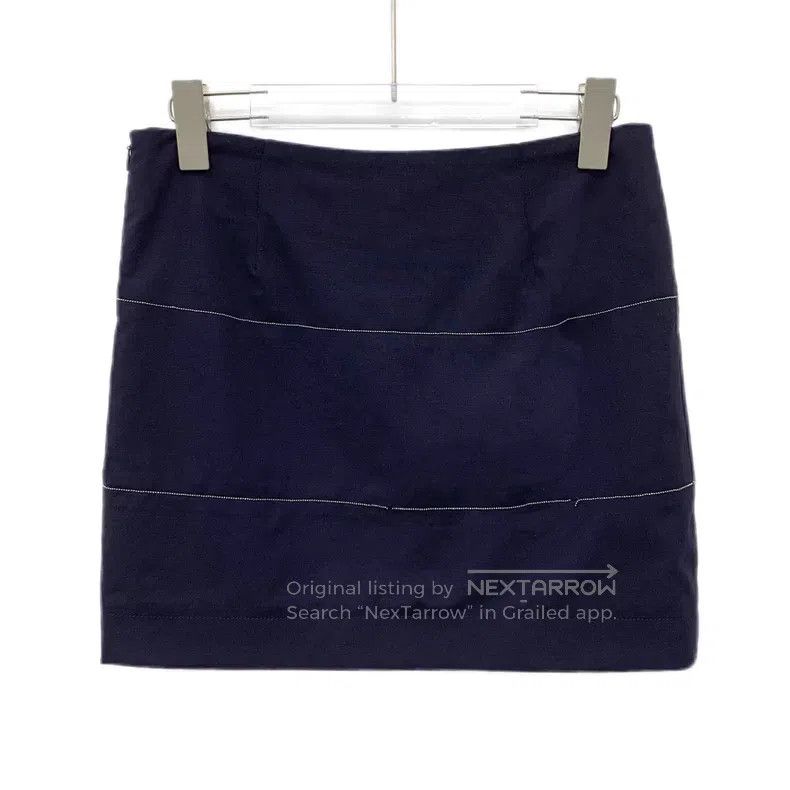 Brunello Cucinelli Brunello Cucinelli Wool casual short skirt, blue with sequ Size 25" / US 0 / IT 36 - 2 Thumbnail
