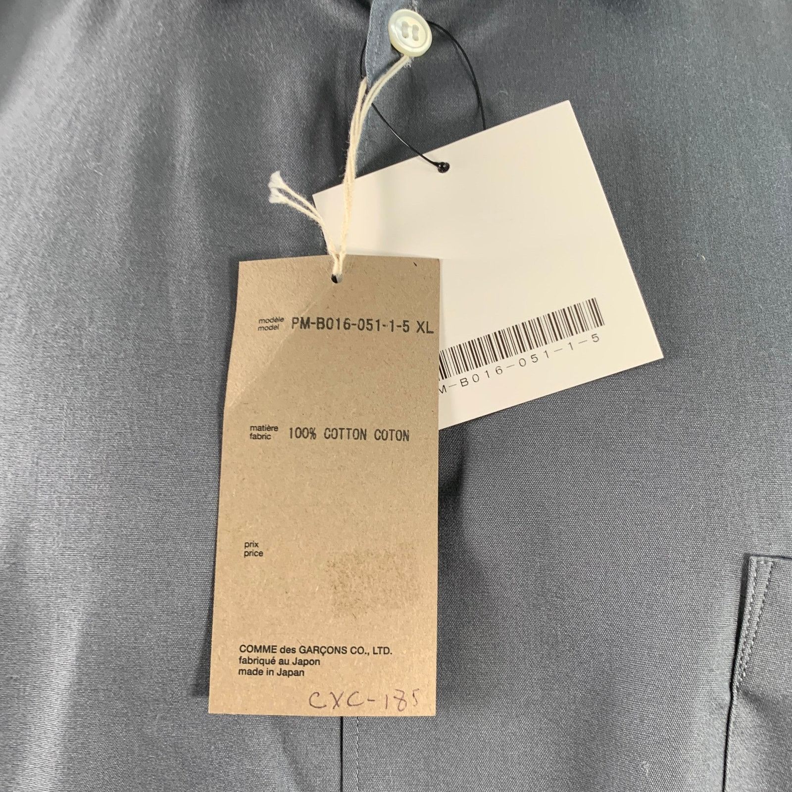 Comme des Garcons COMME des GARCONS HOMME PLUS XL Longline Long Sleeve Shirt Size US XL / EU 56 / 4 - 4 Thumbnail
