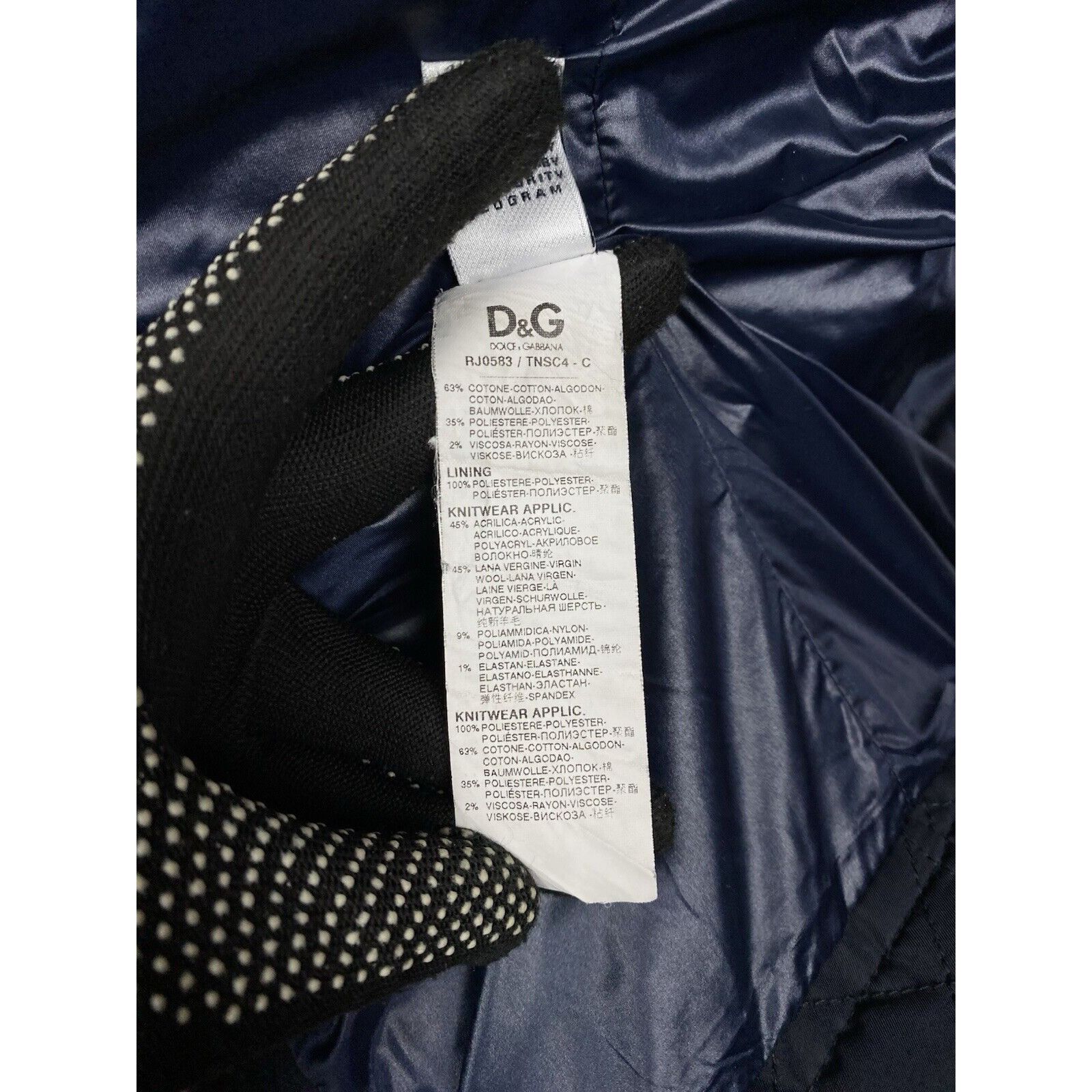 Dolce & Gabbana Dolce&Gabbana Men's Blue Quilted Sportcoat Jacket Size 50 Size US M / EU 48-50 / 2 - 11 Thumbnail