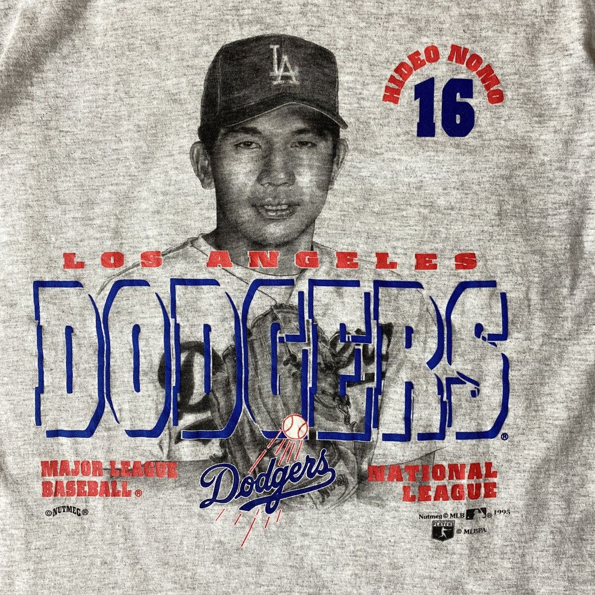 MLB × Vintage Vintage Mlb Hideo Nomo La Dodgers Nutmeg Tee Size US L / EU 52-54 / 3 - 2 Thumbnail