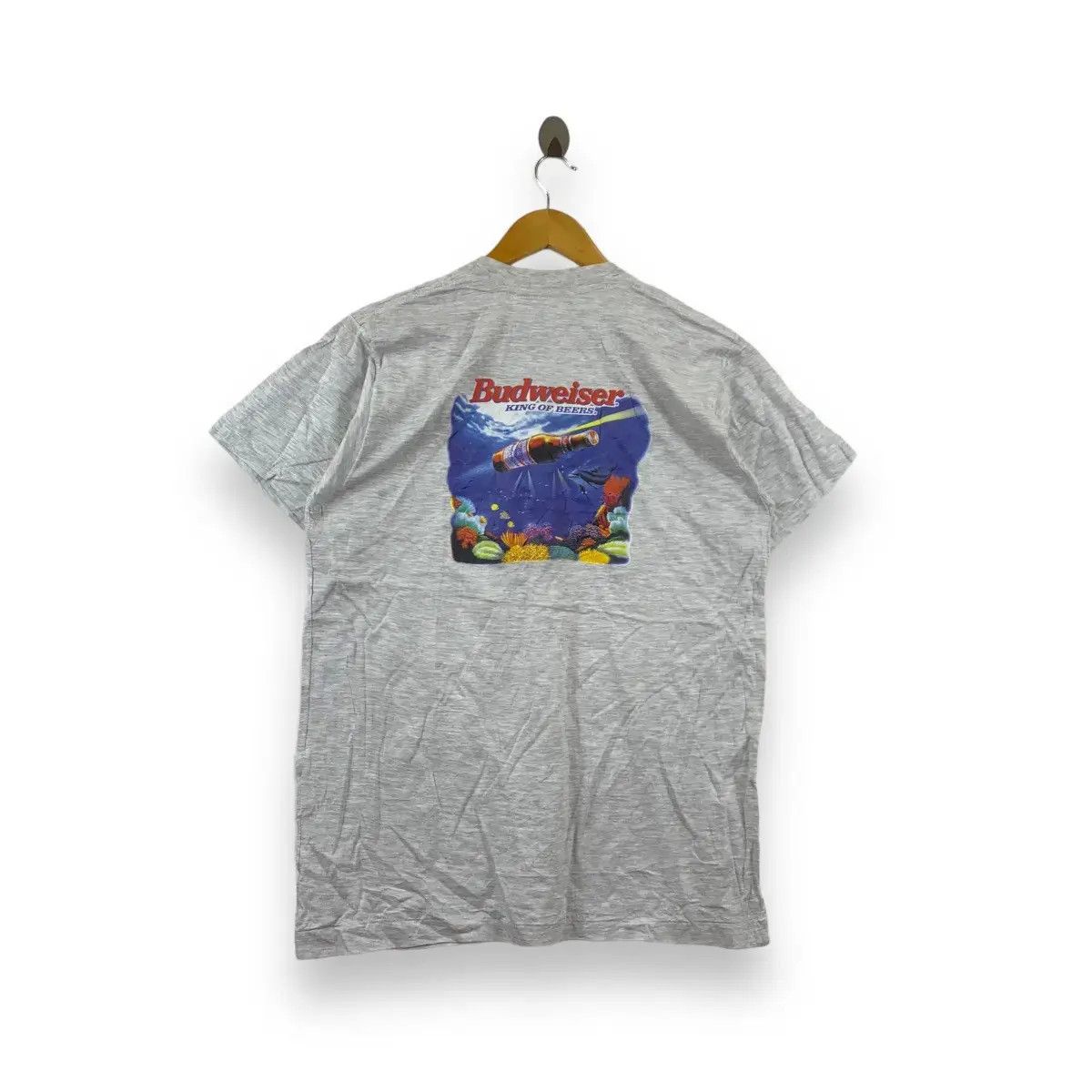 Budweiser Vintage 90’ BUDWEISER KING OF BEERS Save Ocean Tee Shirt Size US M / EU 48-50 / 2 - 1 Thumbnail