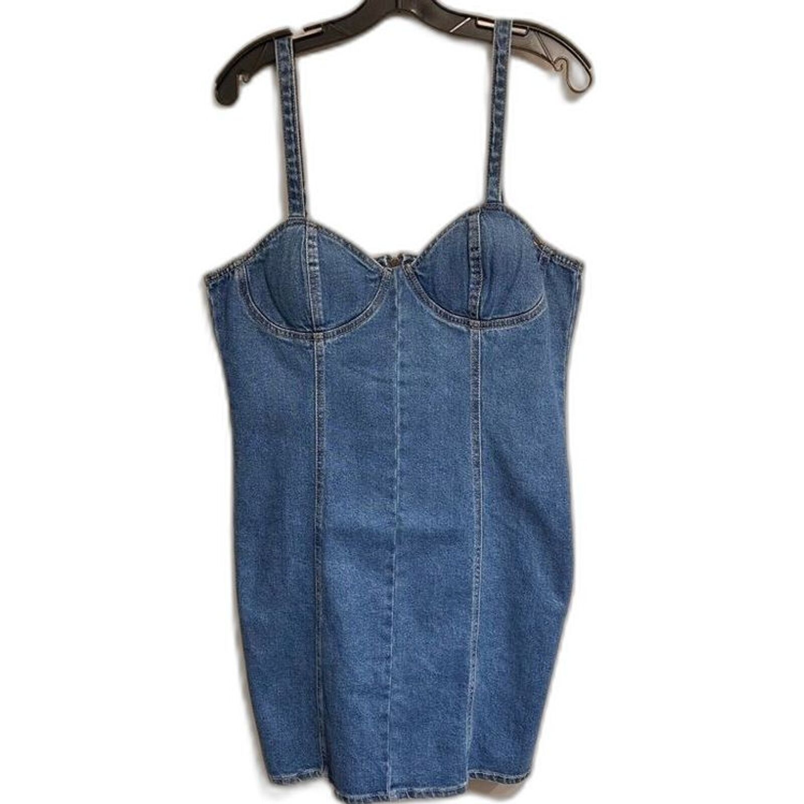 Steve Madden Steve Madden Denim Corset Dress - Trendy Fitted Mini Dress Size XL / US 12-14 / IT 48-50 - 2 Thumbnail