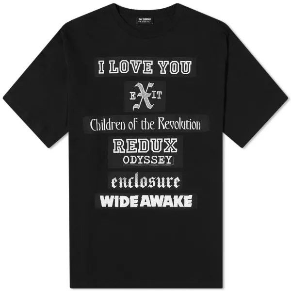 Raf Simons SS21 OVERSIZED I LOVE YOU T-SHIRT Size US XS / EU 42 / 0 - 1 Thumbnail