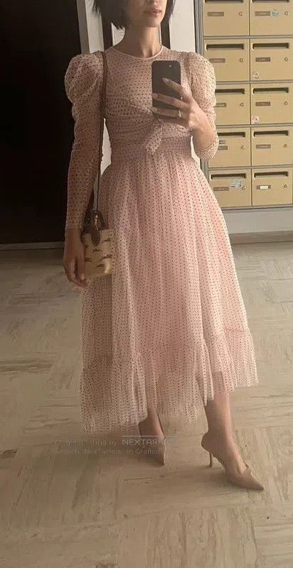 Valentino Valentino Pink polka dot dress Size S / US 4 / IT 40 - 1 Thumbnail