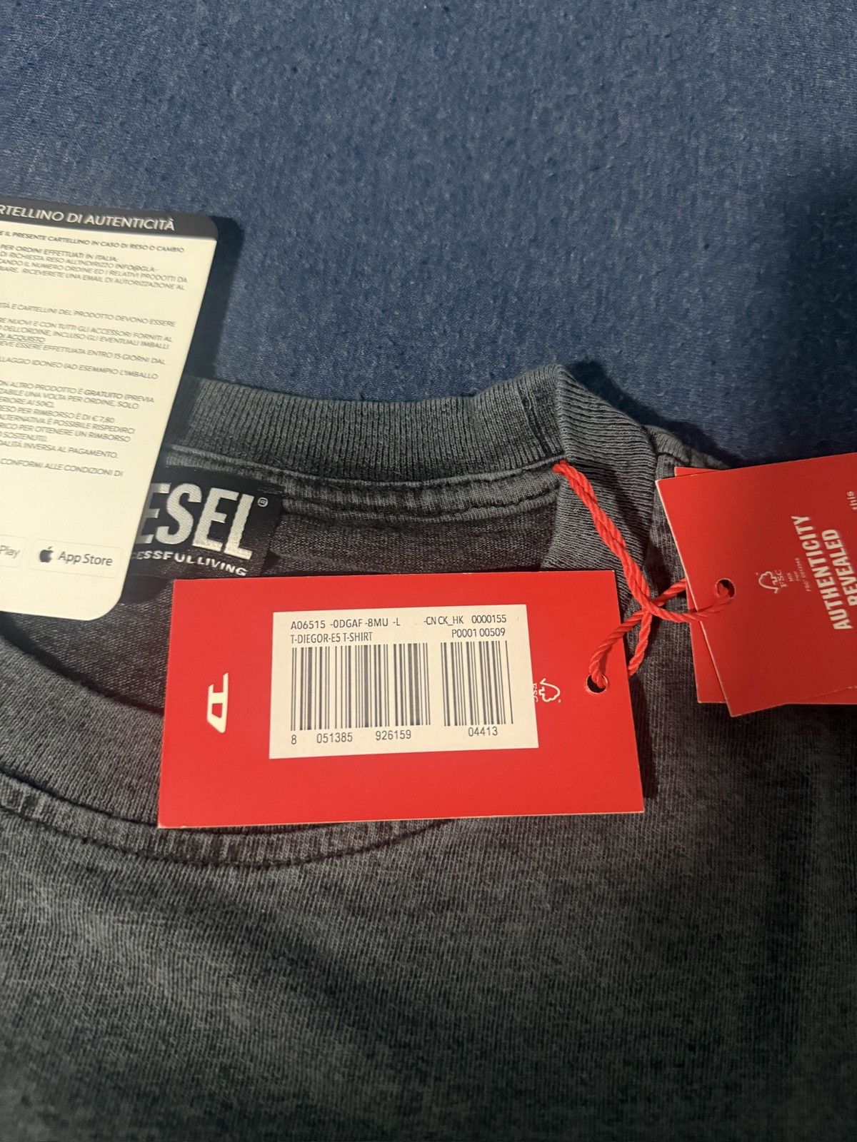 Diesel Diesel vintage effect E5 t-shirt Size US M / EU 48-50 / 2 - 4 Thumbnail