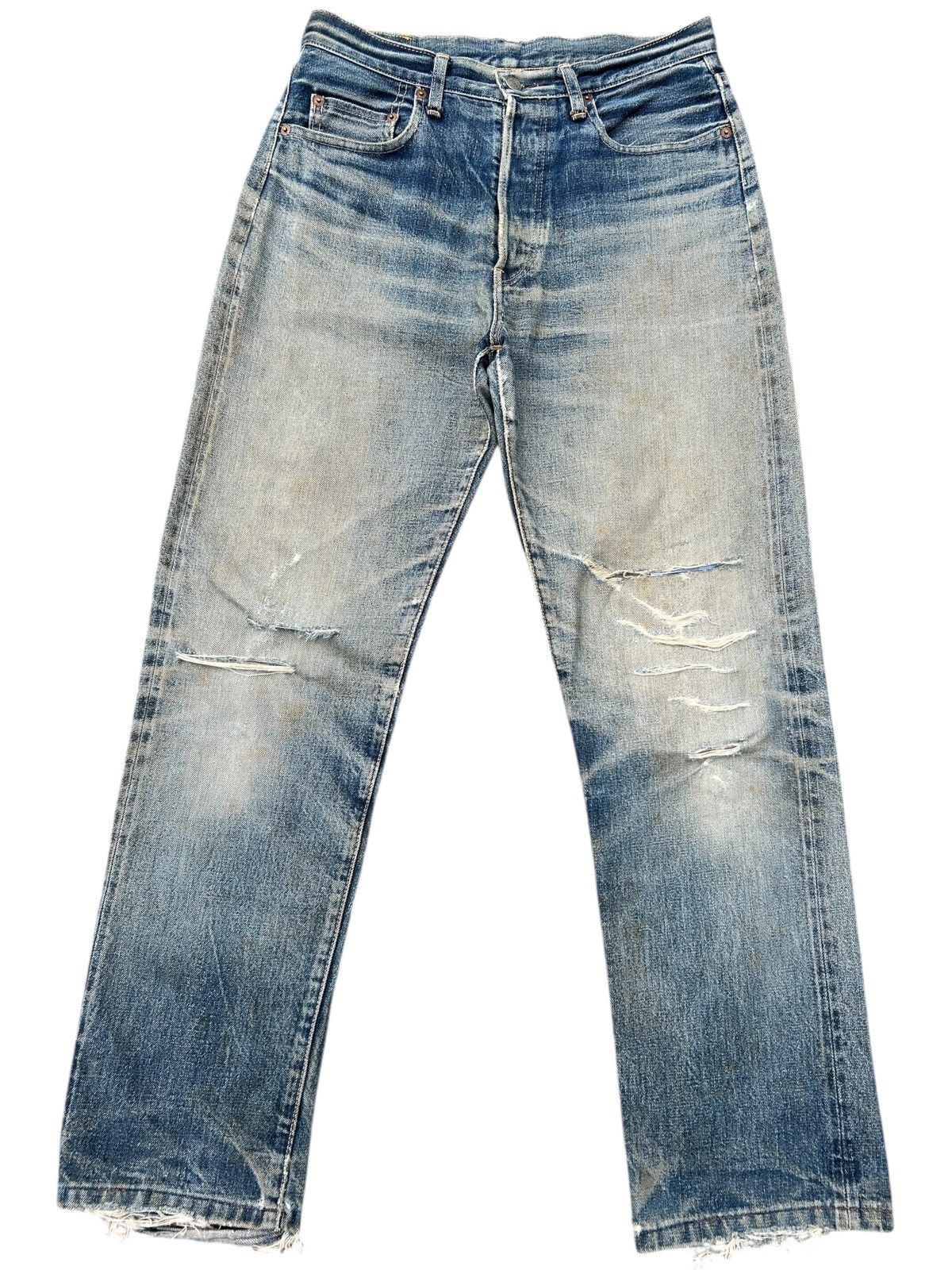 Kapital Thrashed Vintage Hysteric Glamour Selvedge Dirty Denim Jeans Size US 30 / EU 46 - 2 Thumbnail