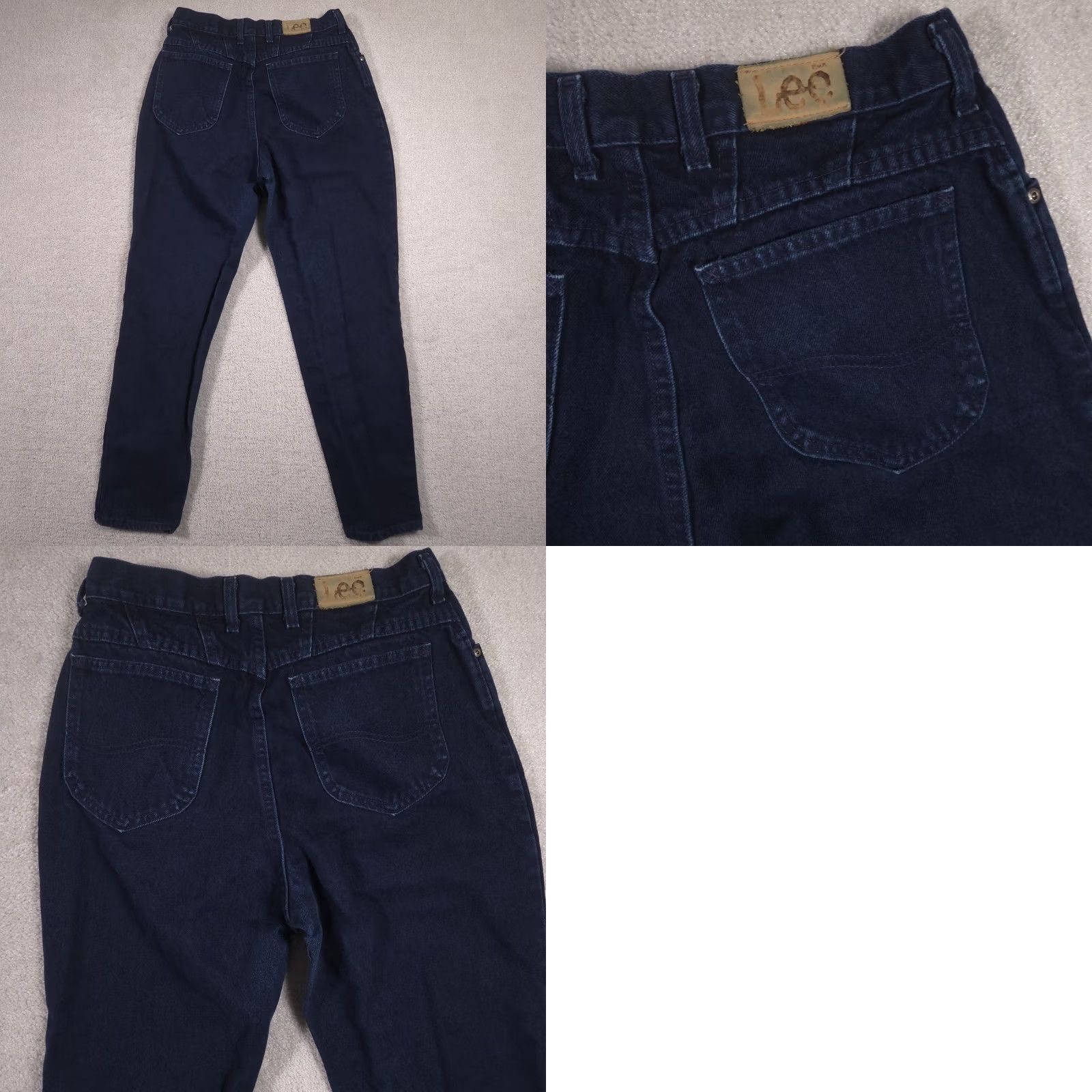 Lee VINTAGE Lee Jeans Womens 14 Dark Blue High Rise Relaxed Mom Tapered Denim 90s Size 36" / US 14 / IT 50 - 9 Thumbnail