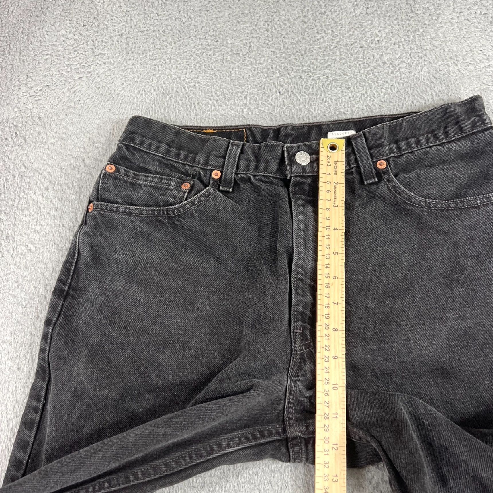 Levi's Levis 505 Jeans Regular Straight Leg Denim Black 34x30 Mens Vintage 32x30 Tag34x30 Cotton Denim Logo 5-Pocket Jeans Men Size US 34 / EU 50 - 4 Thumbnail