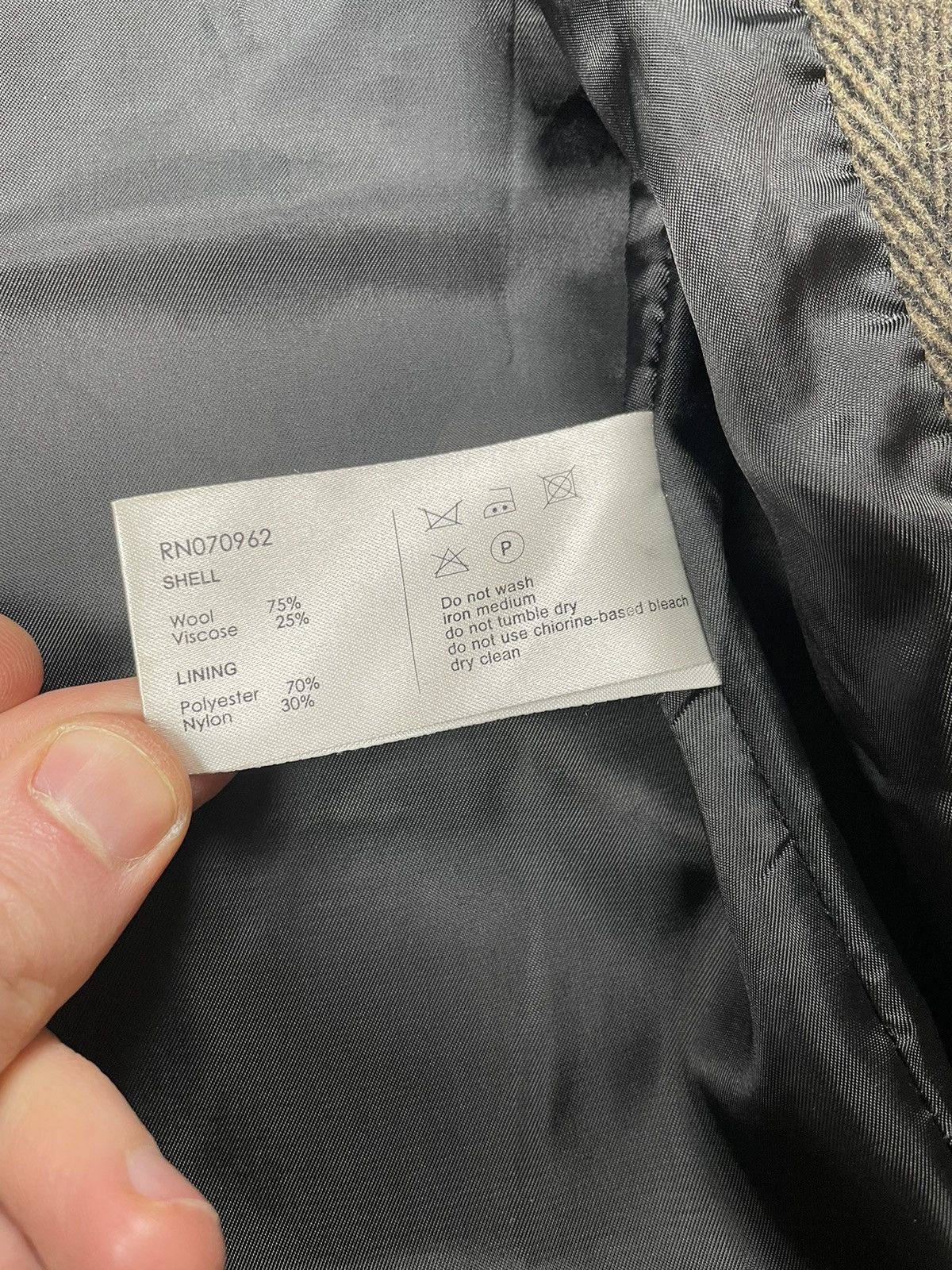 Paul Smith Paul Smith Brown Wool Herringbone Pattern Duffles Coat Size US XL / EU 56 / 4 - 12 Thumbnail