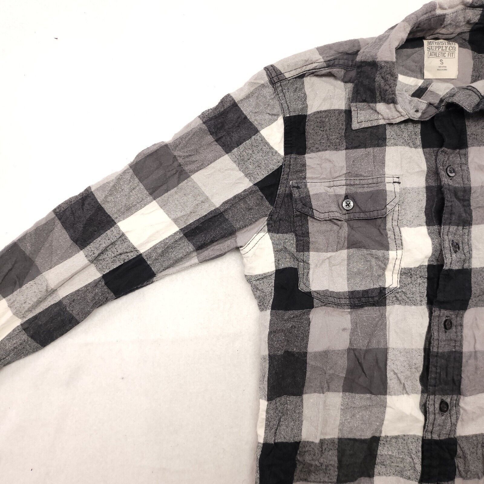 Mossimo Mossimo Gingham Flannel Button Up Shirt Mens Size S Gray Size US S / EU 44-46 / 1 - 4 Thumbnail