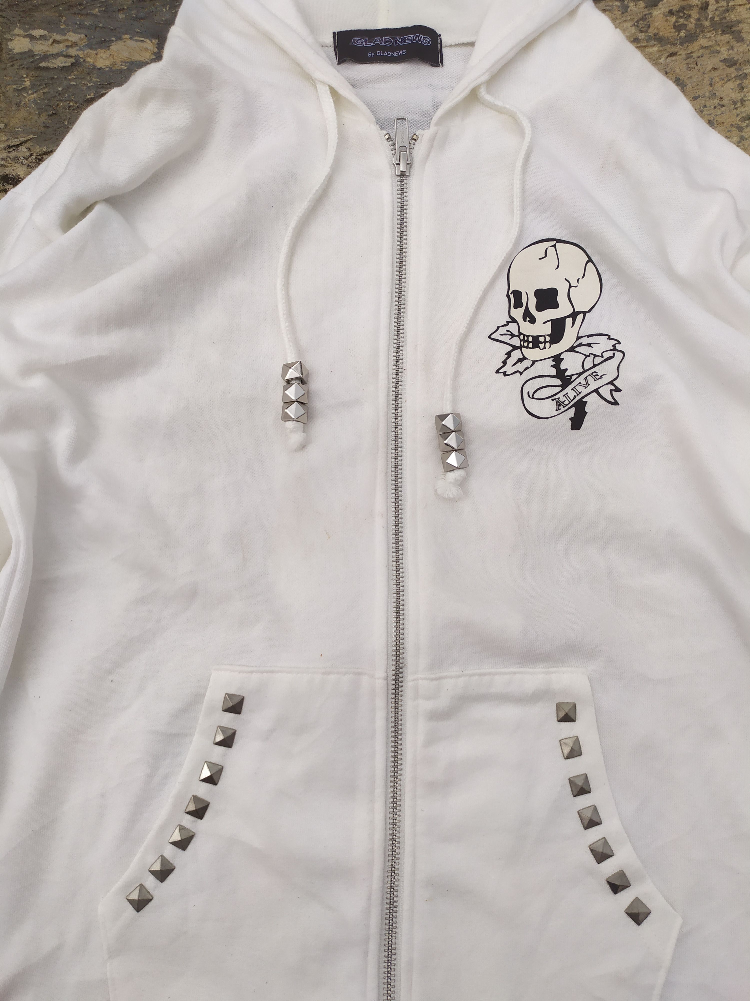 Japanese Brand Glad New Hoodie Skull Size US L / EU 52-54 / 3 - 5 Thumbnail