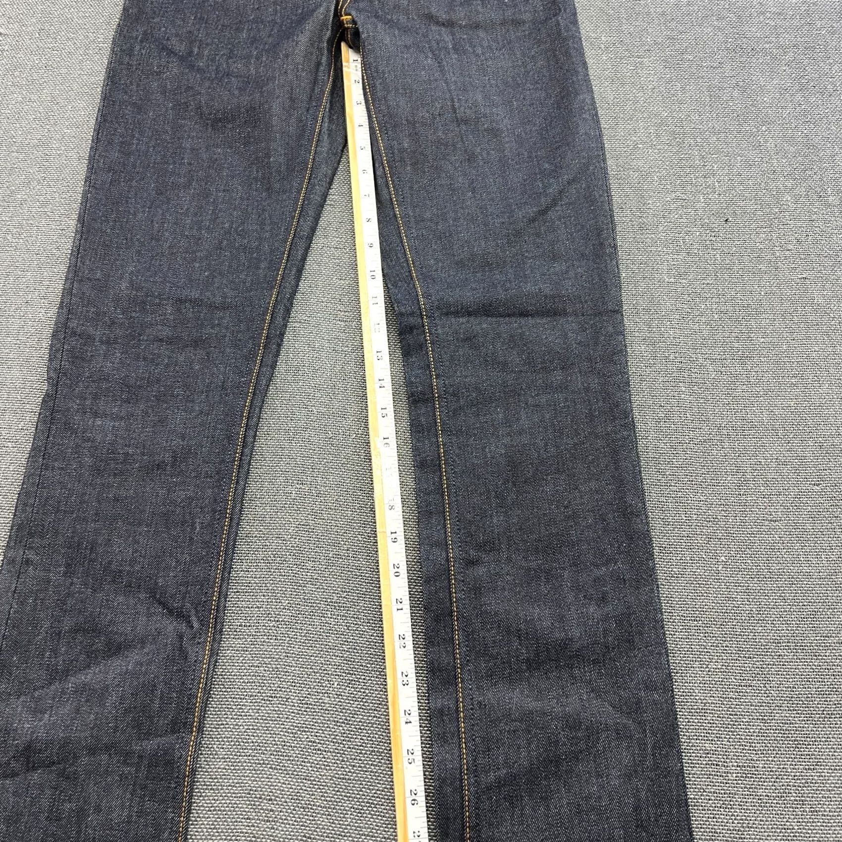 Nudie Jeans Nudie Jeans Grim Tim Mens Jeans W30 L32 Navy Blue Denim Straight Button Fly 30 32 Regular Cotton Denim Vintage No 90s (If applicable) Size US 30 / EU 46 - 7 Thumbnail