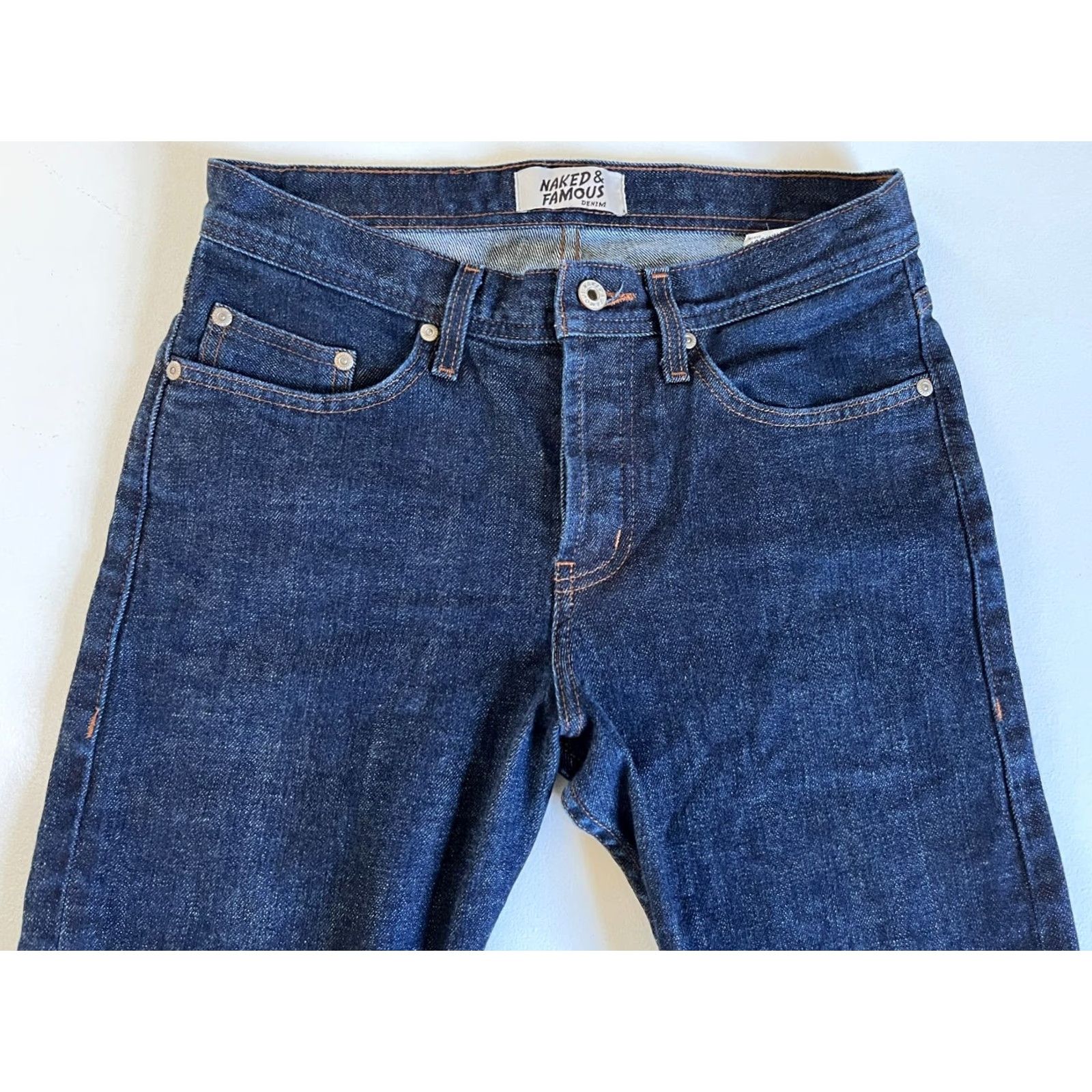 Vintage Naked & Famous Denim Weird Guy Stretch Selvedge Jeans Sz 30x33 Men's Jeans Size US 30 / EU 46 - 5 Thumbnail