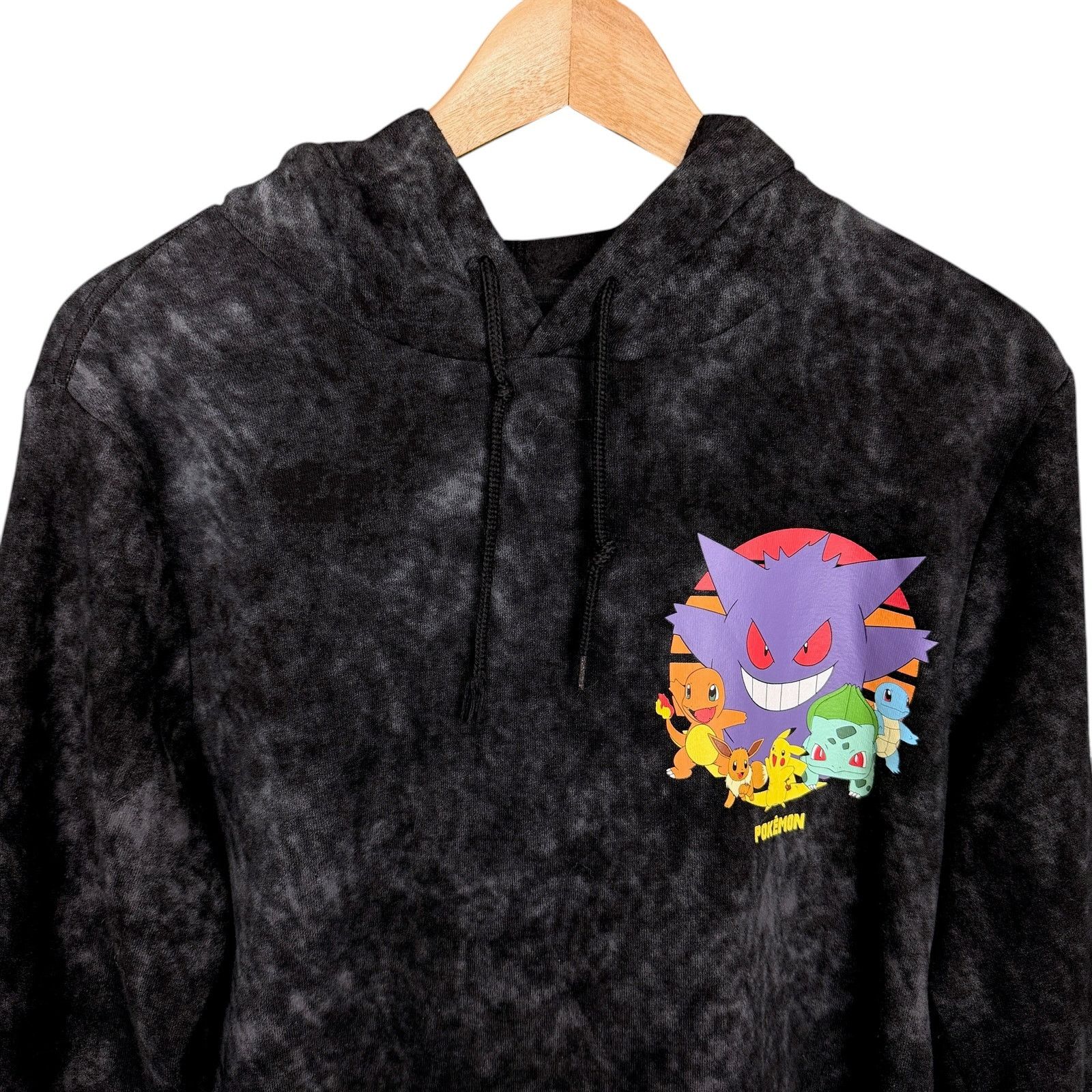 Pokemon Pokemon Gengar & Friends Black Acid Wash Graphic Hoodie Size US S / EU 44-46 / 1 - 4 Thumbnail