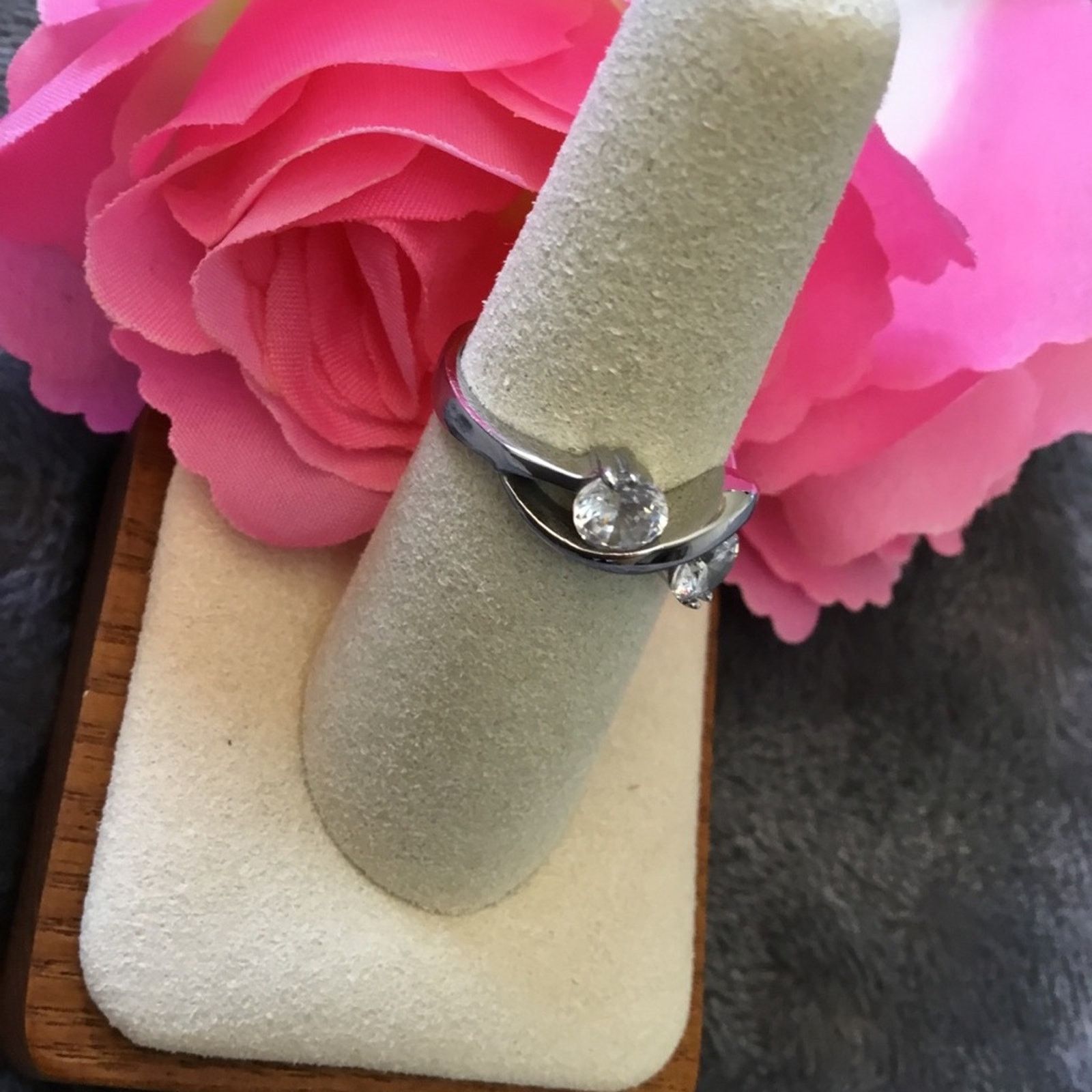Other Silver S Crystals Ring Size ONE SIZE - 3 Thumbnail