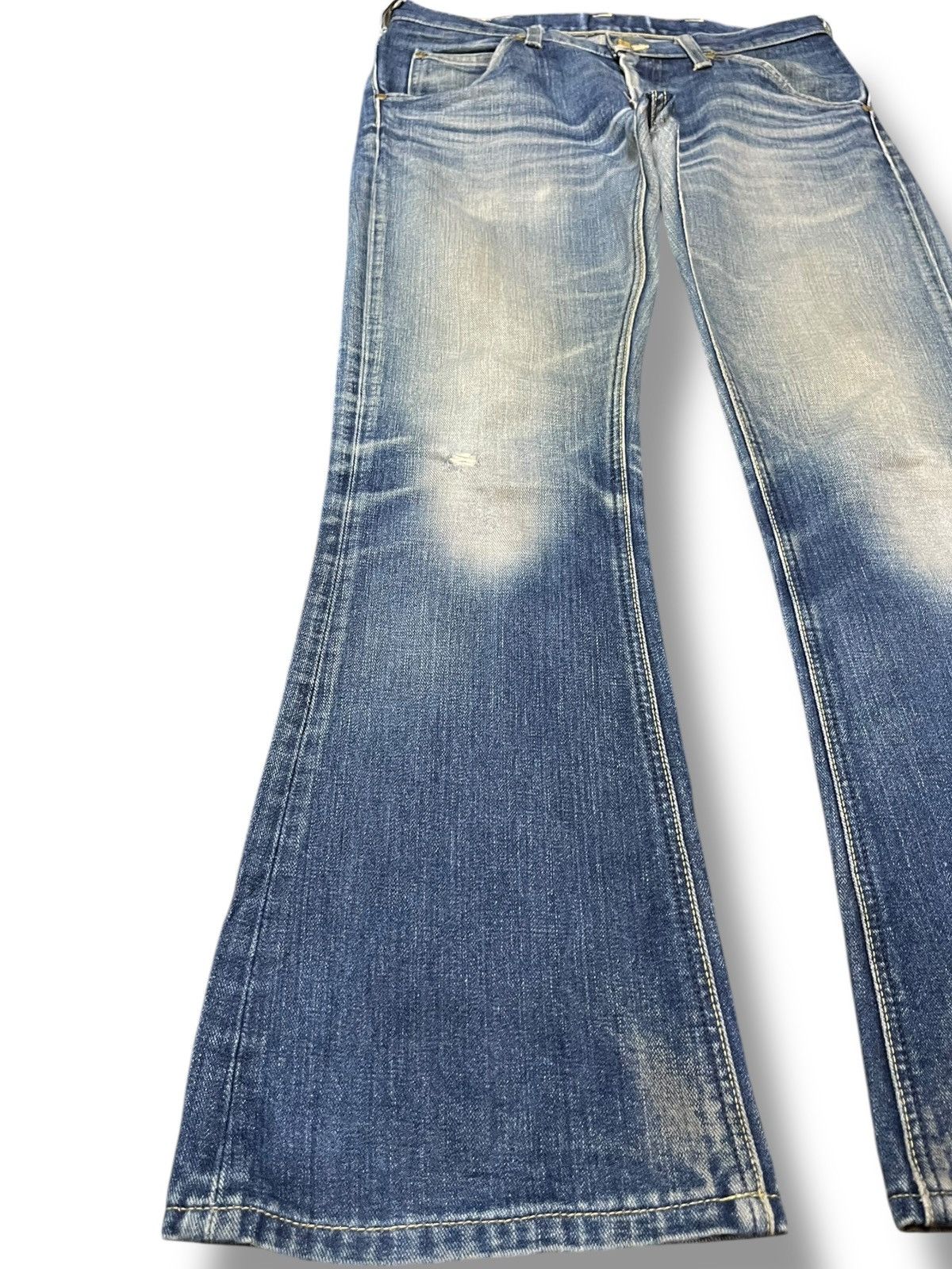 Lee × POST ARCHIVE FACTION (PAF) Vintage Lee Riders Flare Faded Distressed Denim Size US 32 / EU 48 - 3 Thumbnail