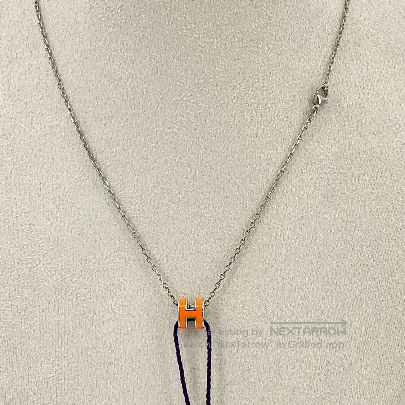 Hermes Hermes Silver H Letter Pendant Necklace| Size ONE SIZE - 2 Thumbnail