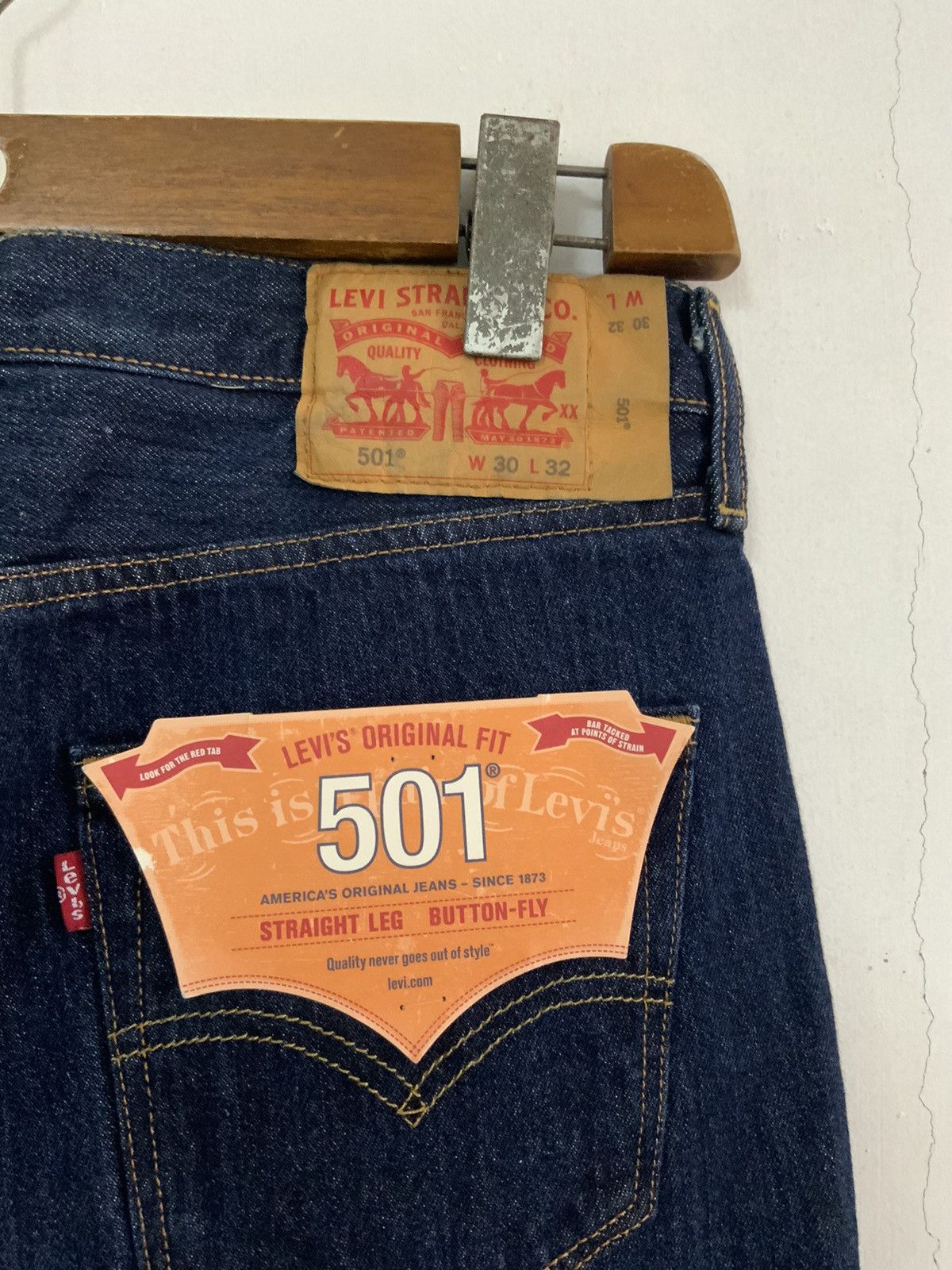 Levi's New Levis’s 501 Straight Leg Button Fly Denime Jeans Size US 30 / EU 46 - 11 Thumbnail