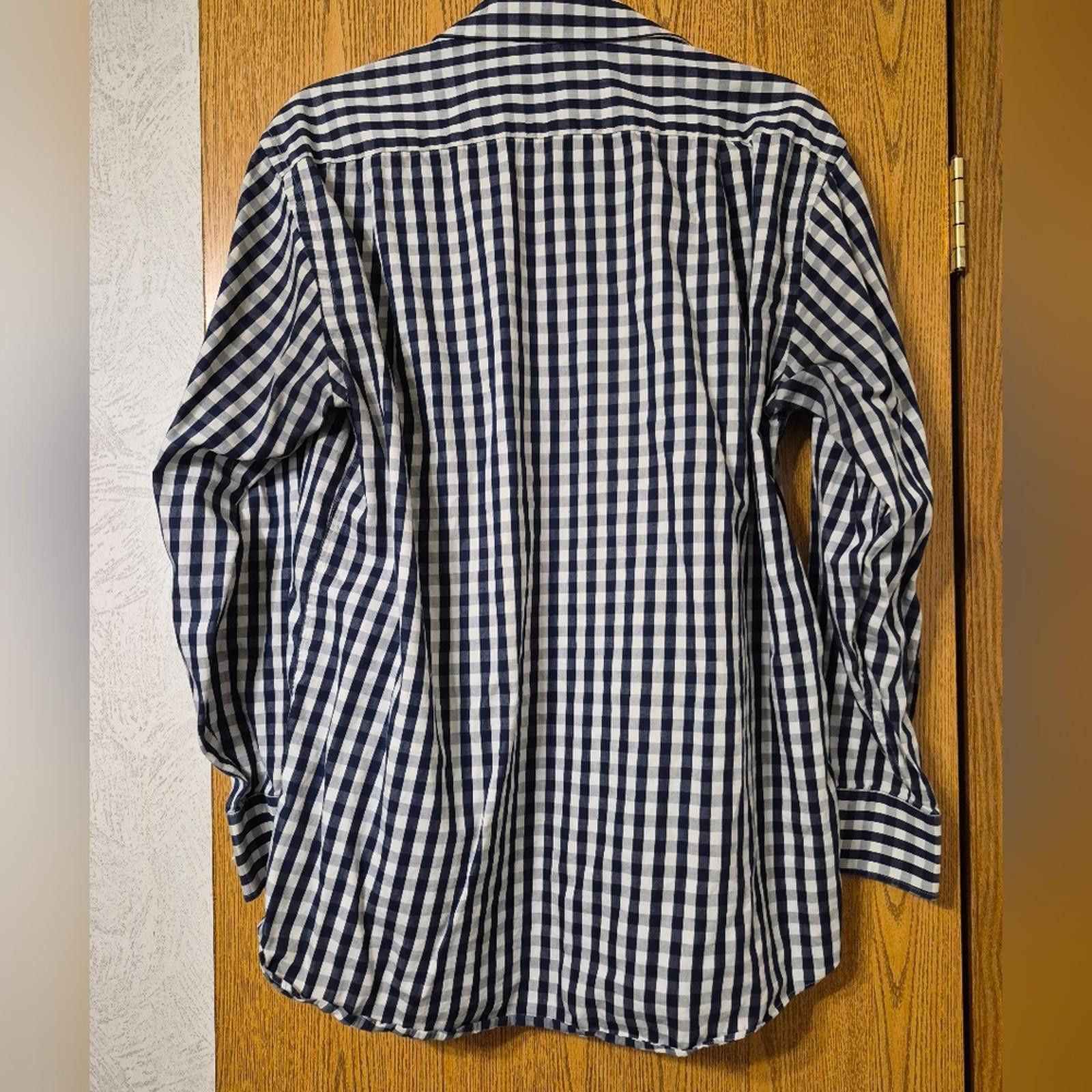 Tommy Hilfiger Tommy Hilfiger Navy/White Plaid Shirt Regular Fit 15-15 1/2 Size US M / EU 48-50 / 2 - 3 Thumbnail