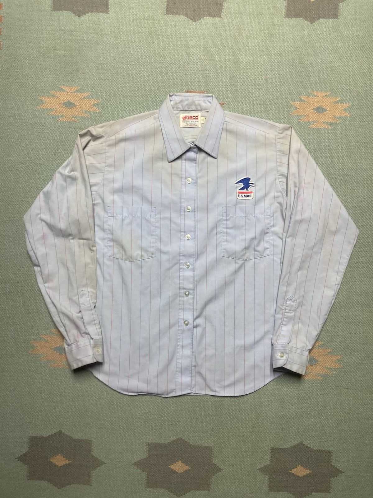 Vintage Vtg button shirt Elbeco USPS mail carrier eagle womens 38 Size L / US 10 / IT 46 - 1 Thumbnail