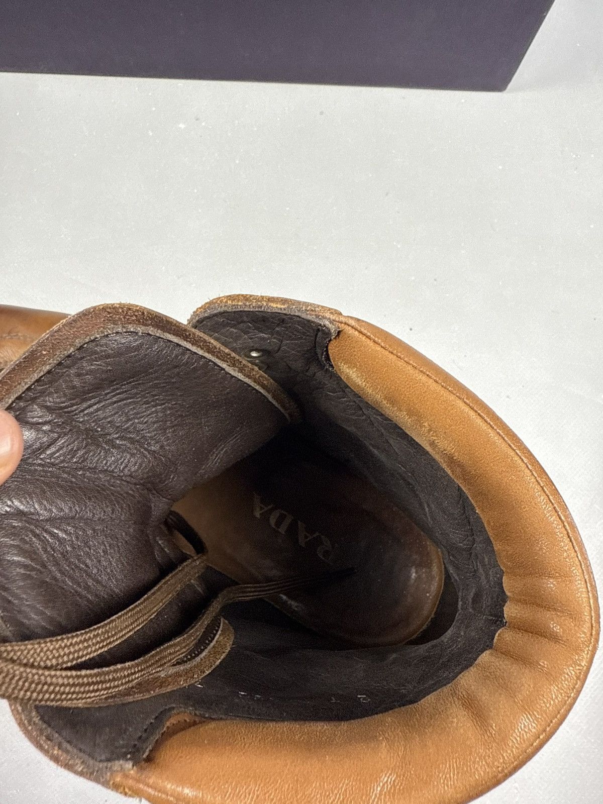 Prada Prada Milano Leather Hiking Boots Brown – Size 10 men Size US 10 / EU 43 - 15 Thumbnail