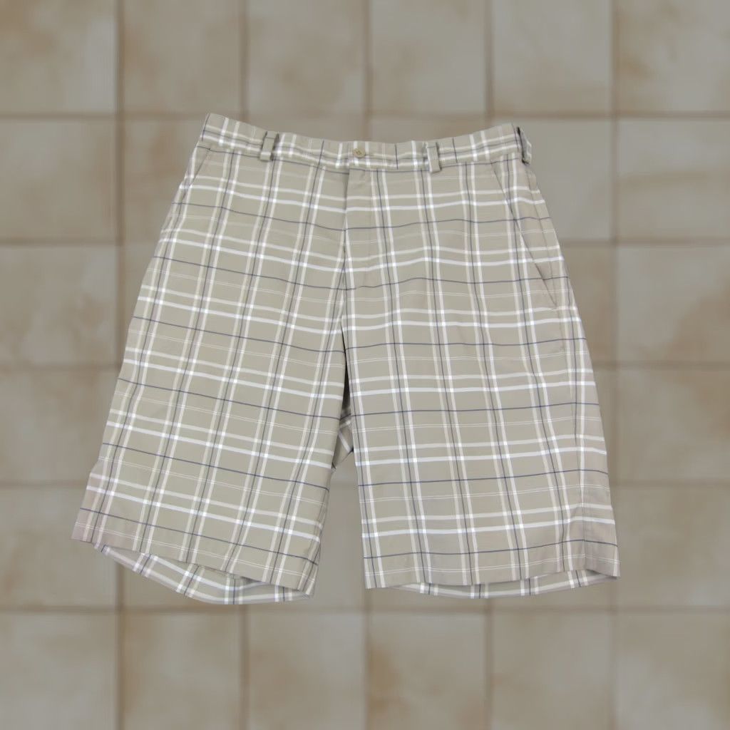 Nike Nike Golf Shorts Mens 32 Brown Plaid Check Dri-Fit Chino Pocket Zipper Button Casual Summer 90s Sports Classic Mens Size US 32 / EU 48 - 1 Thumbnail