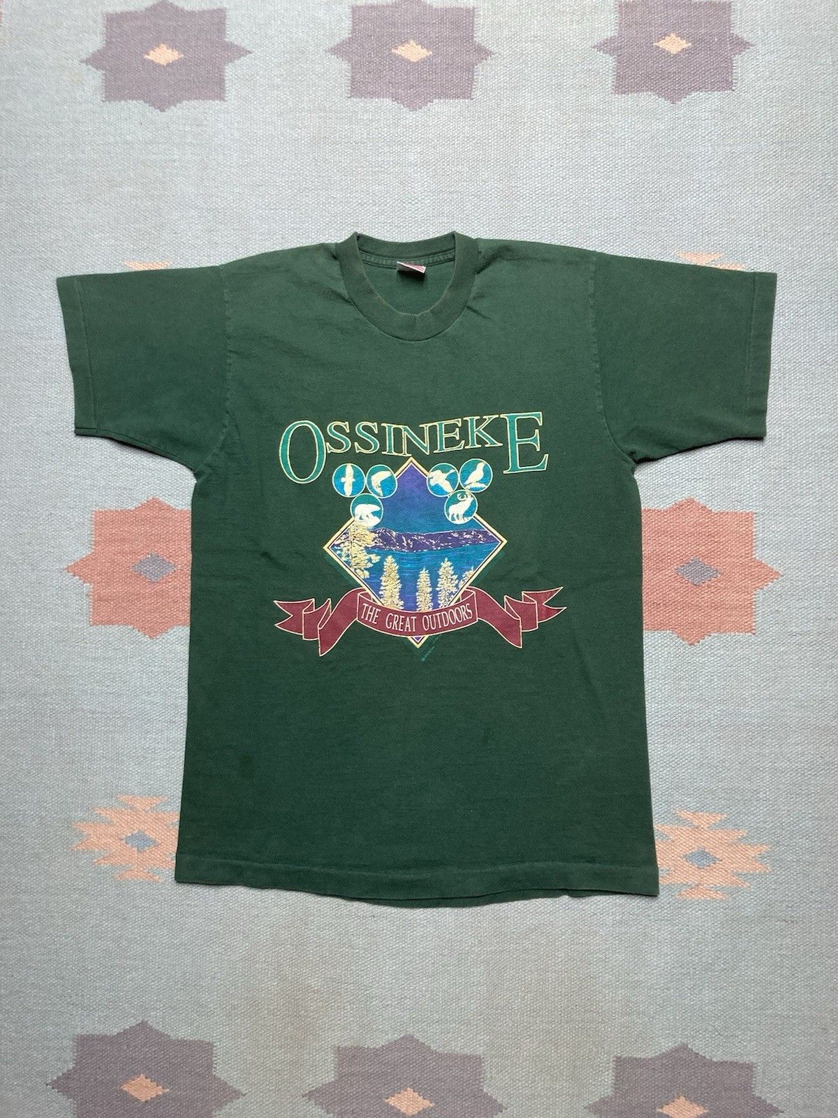 Vintage 90s t shirt Ossineke Michigan great outdoors animal nature M Size US M / EU 48-50 / 2 - 1 Thumbnail