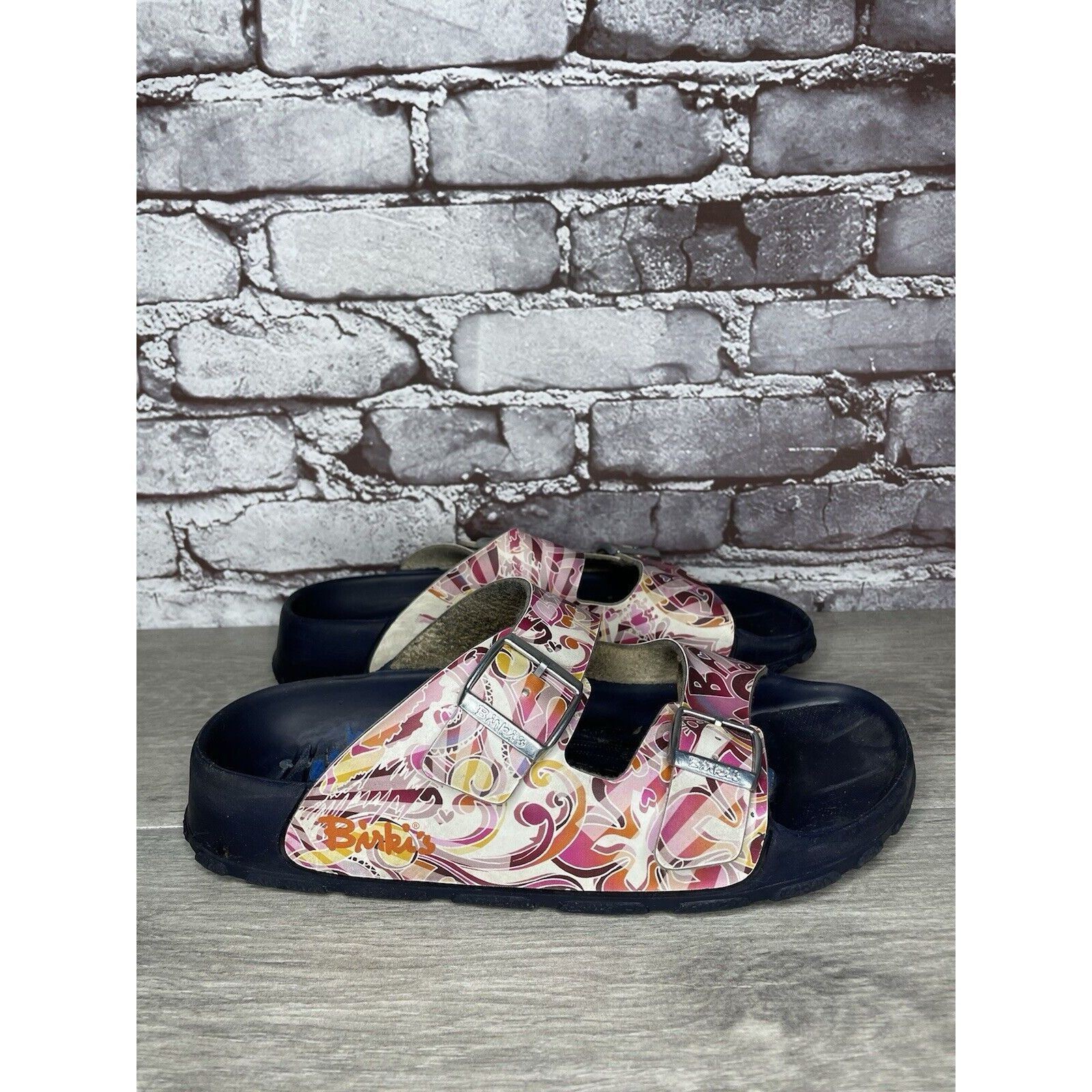 Birkenstock Birki’s Bay Heart Floral Arizona Pink Slides Sandals Women S Size US 10.5 / IT 40.5 - 8 Thumbnail
