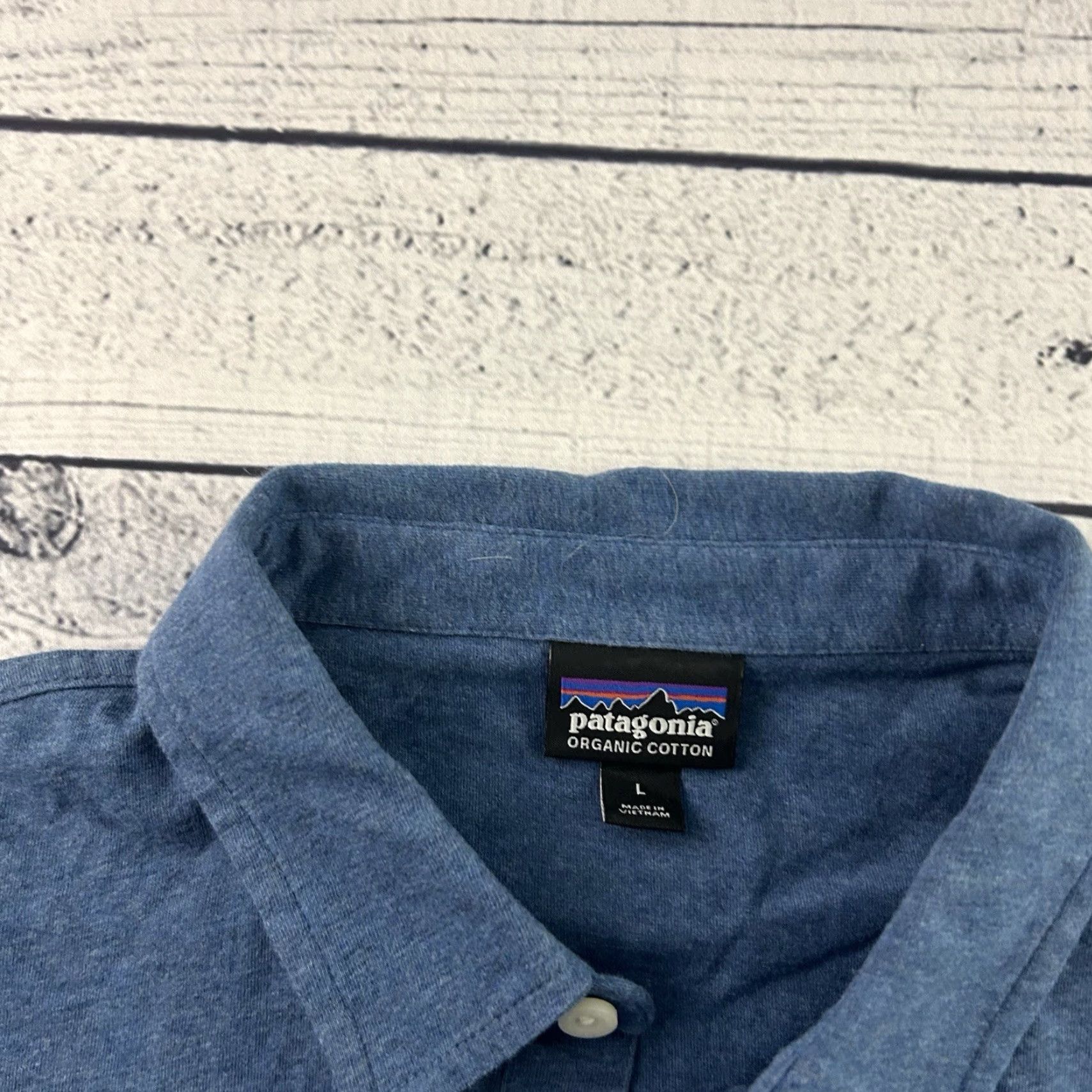 Patagonia Patagonia Organic Cotton Short Sleeve Golf Polo Shirt Men's Large Blue Size US L / EU 52-54 / 3 - 2 Thumbnail