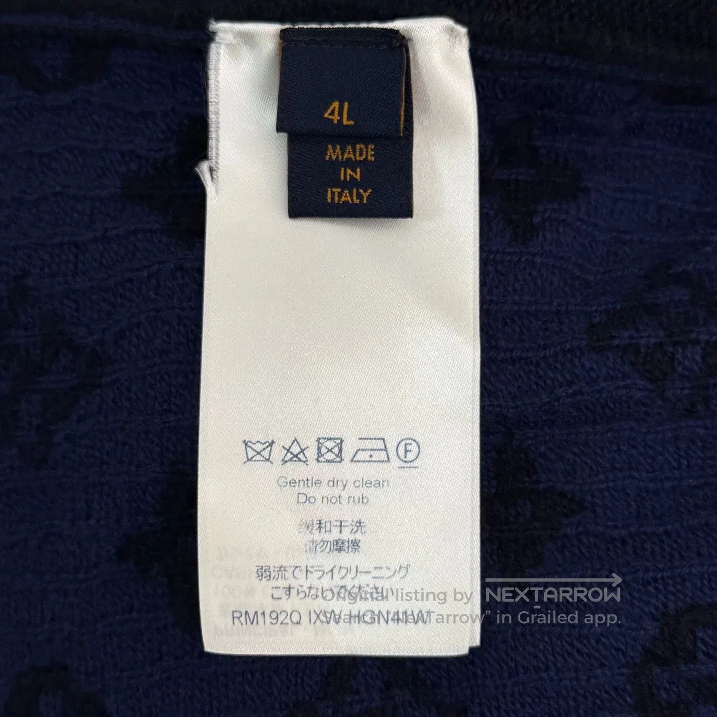 Louis Vuitton LV Blue Cashmere Sweater Back Logo 4L. Size US L / EU 52-54 / 3 - 6 Thumbnail