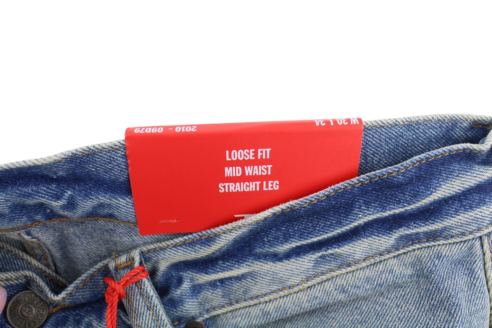 Diesel 2010 09D79 W30/L34 Loose Straight Washed Jeans 40913 Size US 30 / EU 46 - 7 Thumbnail