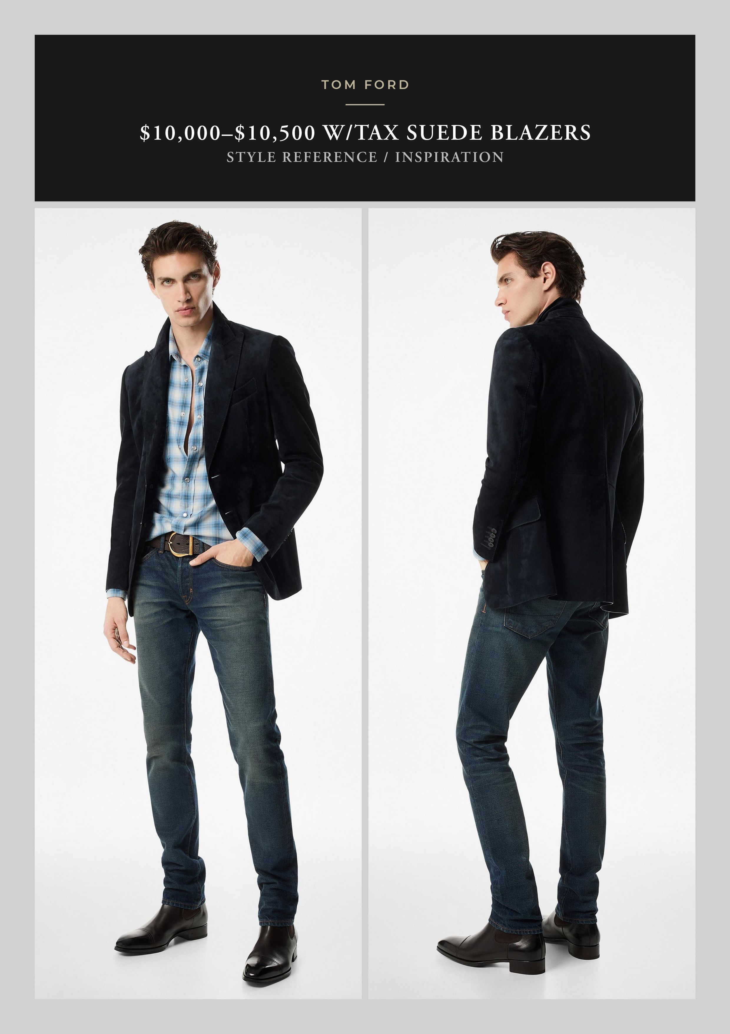 Tom Ford Ultimate Rare $10,700 w/tax TOM FORD Suede Blazer Size US L / EU 52-54 / 3 - 12 Thumbnail
