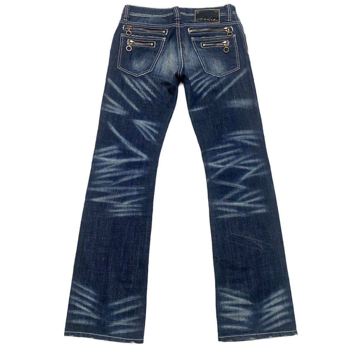 2000s archive obelisk fringe denim pants