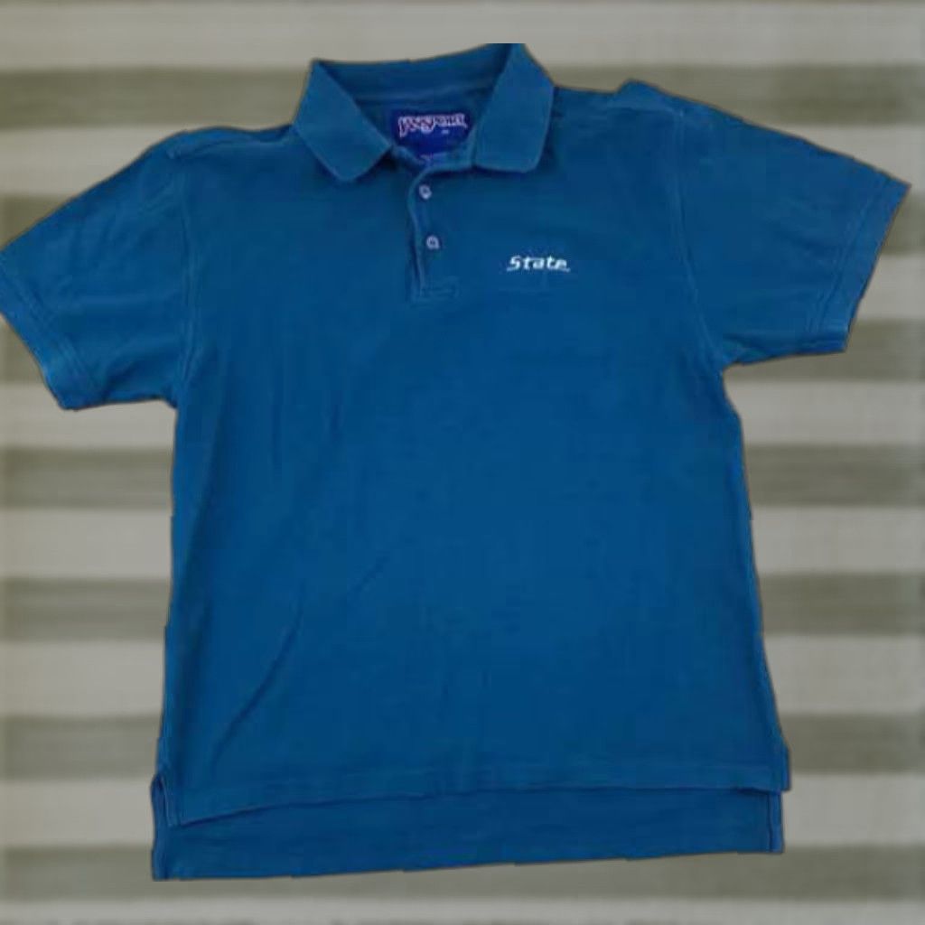 Jansport VINTAGE Jansport Michigan State Polo Shirt Button-Up Knit Medium Green Mens Short Sleeve 1/4 Button Polo-Golf Shirt Size US M / EU 48-50 / 2 - 1 Thumbnail
