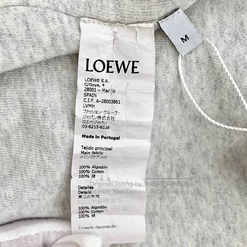 Loewe Loewe Heather Gray Logo Embroidered Cotton Crew Neck Long- Size M / US 6-8 / IT 42-44 - 7 Thumbnail