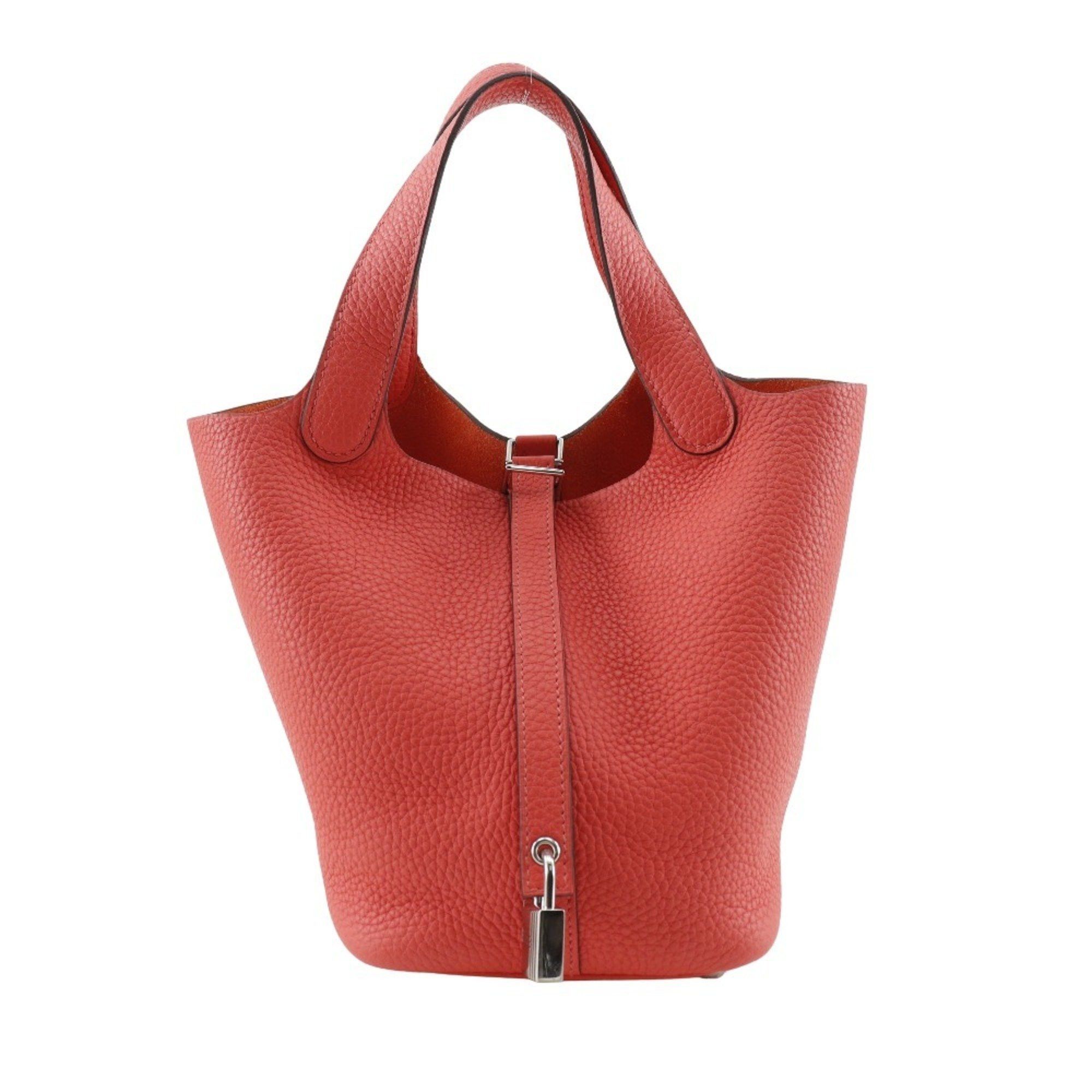 Hermes HERMES Picotin Lock 18 PM Handbag Taurillon Clemence Rose Texas 2020 Pink/Y Belt Clasp Loc18K Women's Size ONE SIZE - 1 Thumbnail