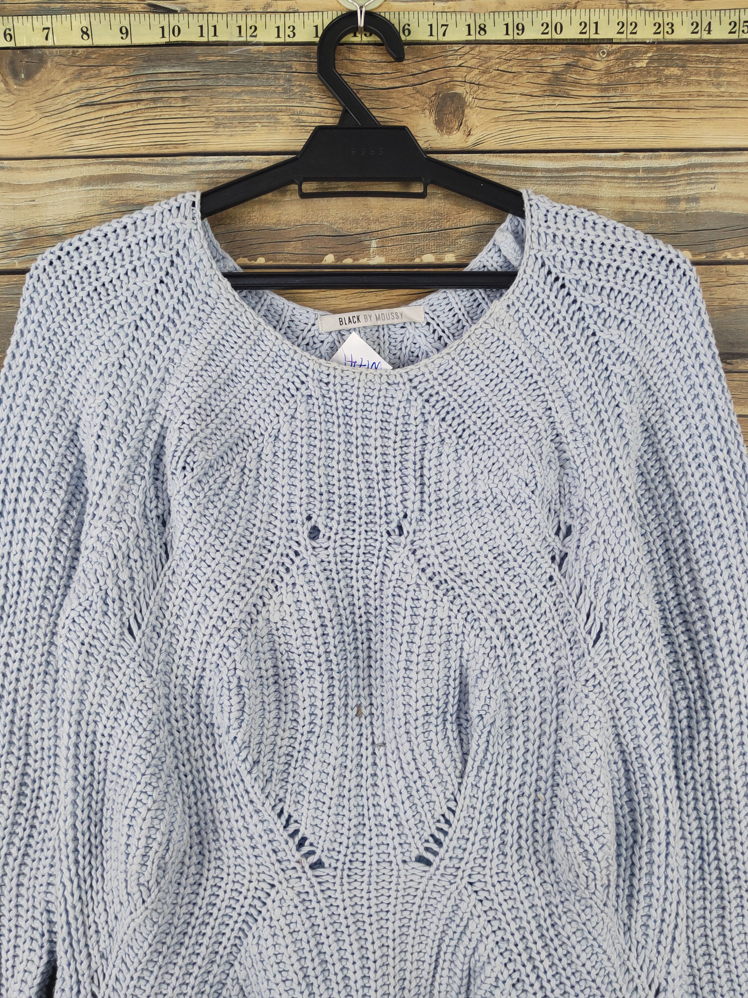 Japanese Brand × Vintage Black by Moussy Blue Knitwear Sweatshirts #W1741 Size M / US 6-8 / IT 42-44 - 2 Thumbnail