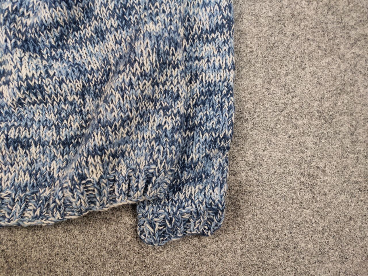 Designer Pachamama Design Handmade Knit Wool Blue Pullover Sweater Size US L / EU 52-54 / 3 - 10 Thumbnail