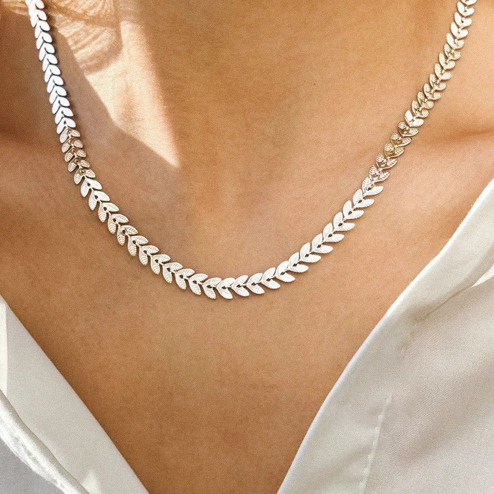 Jewelry Elegant Ear Wheat Arrow Chain Simplicity Necklace Size ONE SIZE - 4 Thumbnail