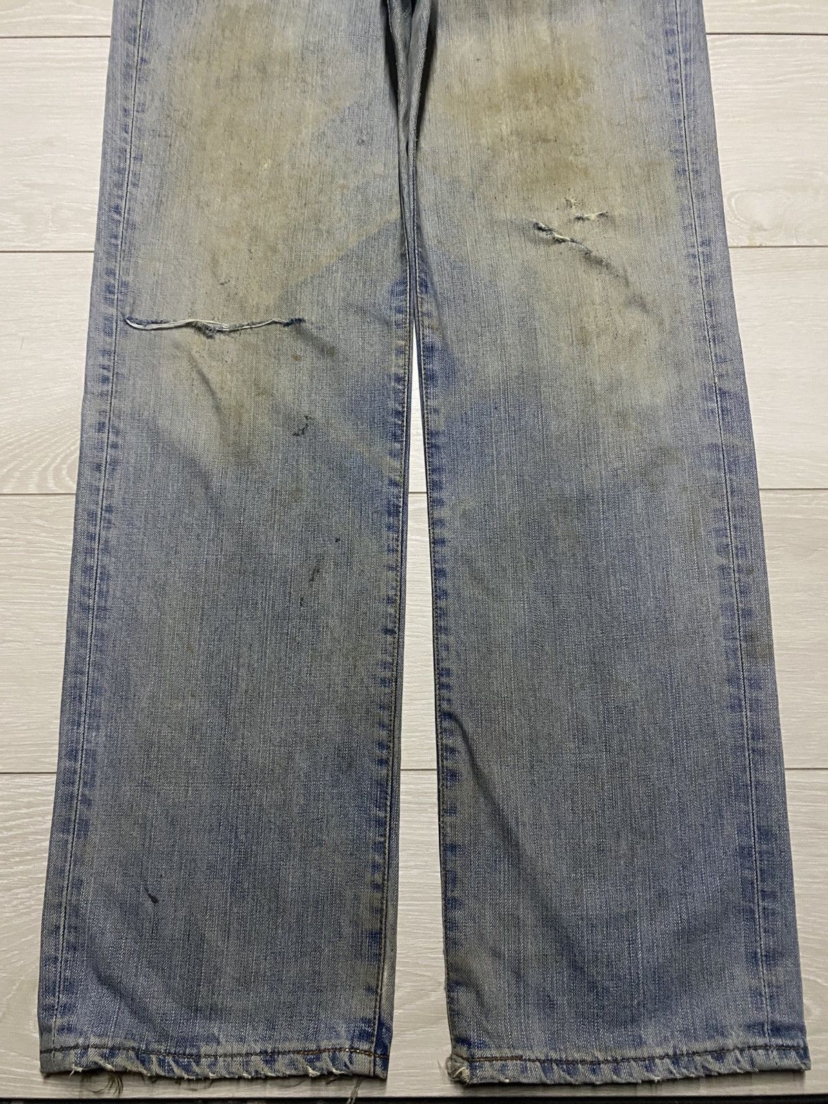 Edwin Vintage Edwin 503z Crazy Mud wash Distressed Baggy Jeans Size US 31 - 5 Thumbnail
