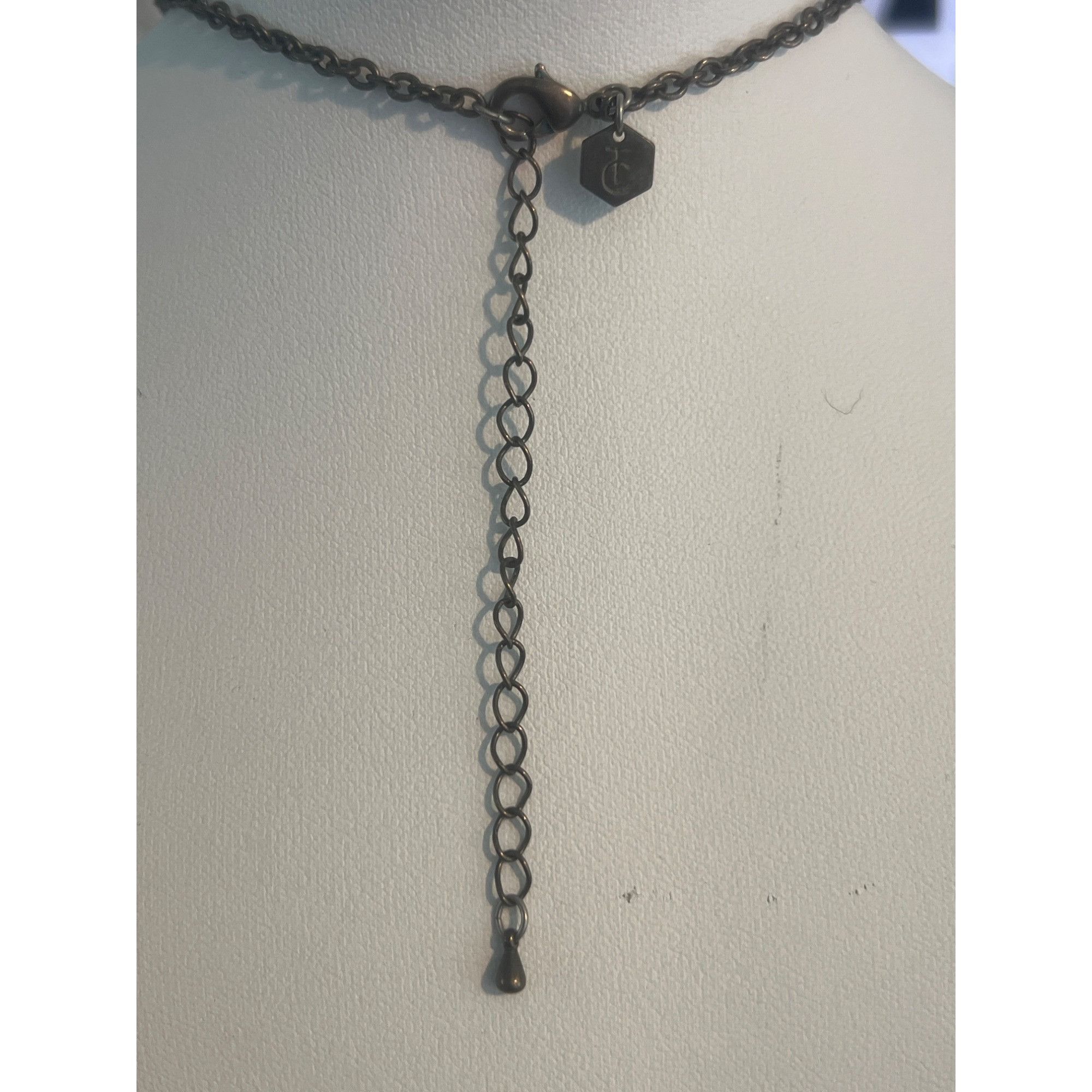 Swarovski Touchstone Crystal Royal Blue Crystal Necklace Oxidized Silv Size ONE SIZE - 5 Thumbnail
