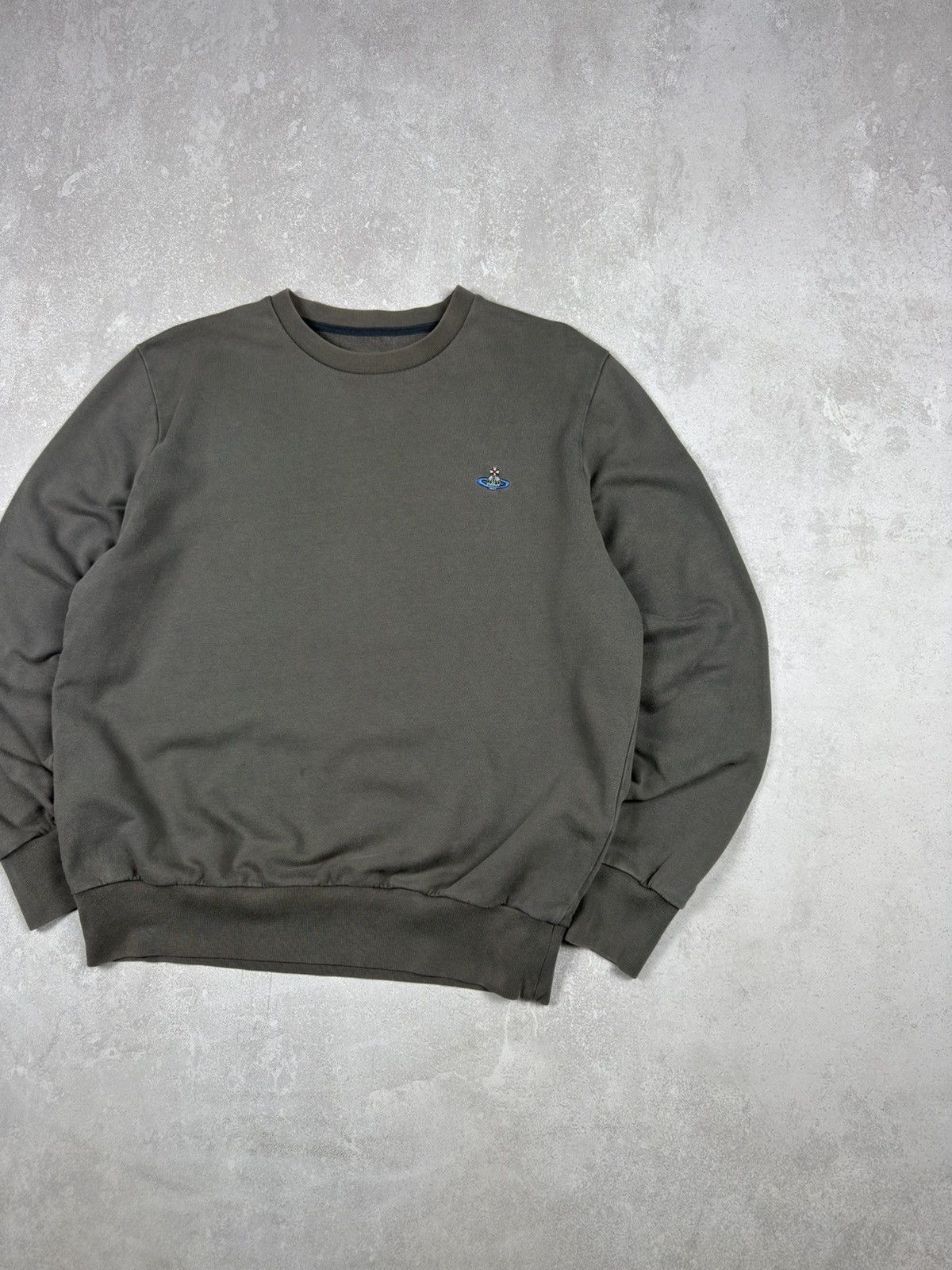 Vivienne Westwood Vivienne Westwood Gray Sweatshirt Orb Logo Mens Crew Neck Size US XL / EU 56 / 4 - 3 Thumbnail