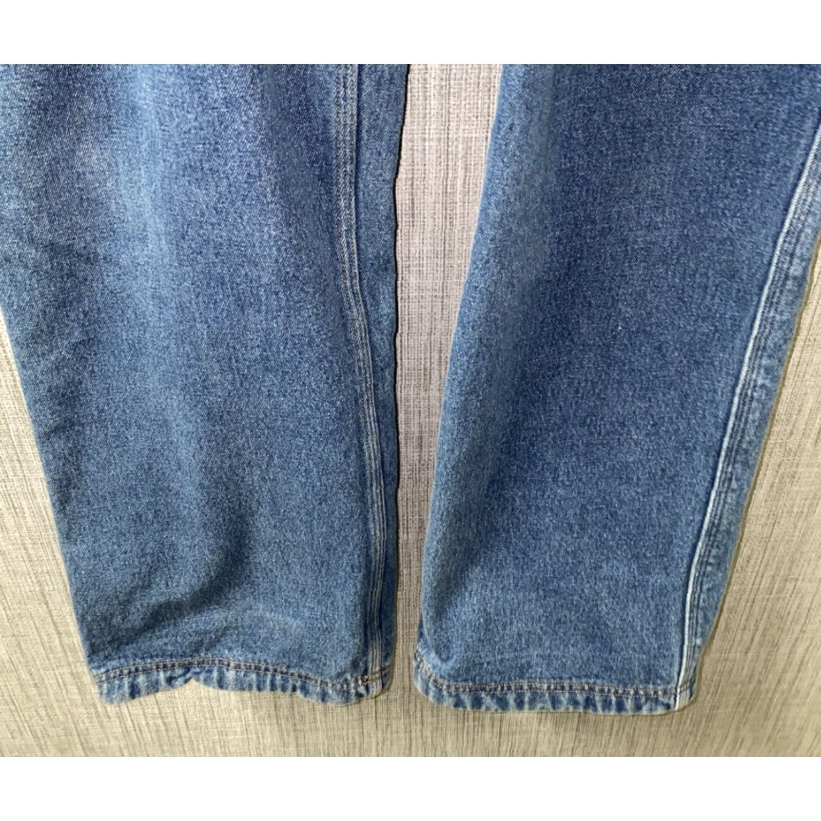CO Duluth Trading Co Mens Blue Plaid Lined Denim Jeans Size 42 X 30 Size US 42 / EU 58 - 3 Thumbnail
