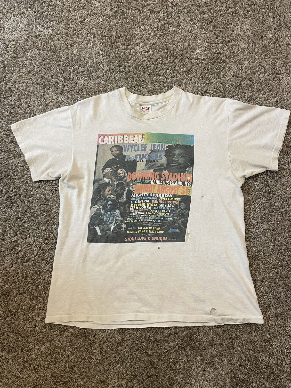 Vintage 🔥 VINTAGE 1997 Caribbean Music Fair T-Shirt Size US XL / EU 56 / 4 - 1 Thumbnail