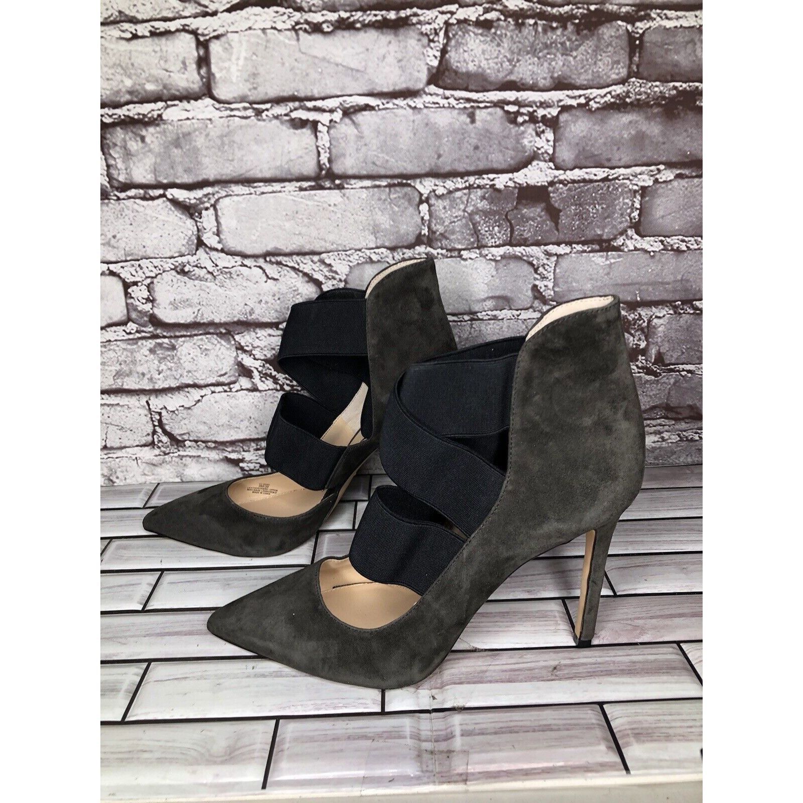 Vince Camuto Vince Camuto Nigel Charcoal Gray Suede Elastic Pointed Toe H Size US 9 / IT 39 - 12 Thumbnail